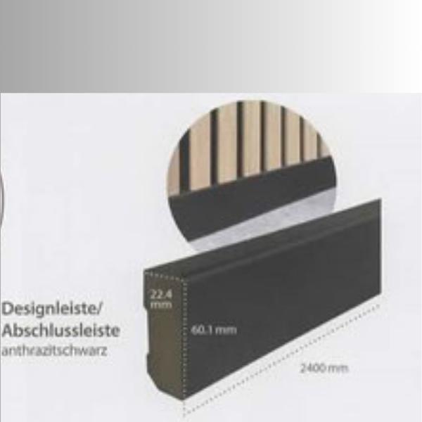 Skirting board for Naturo Swiss acoustic panel