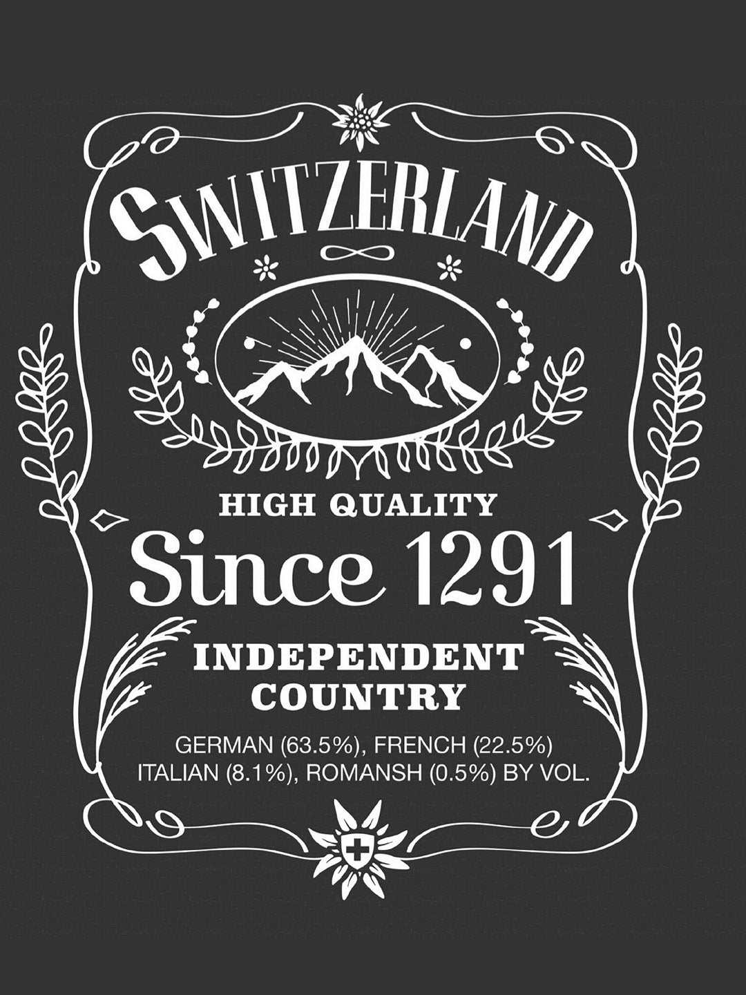 T-Shirt BLACK SWISS