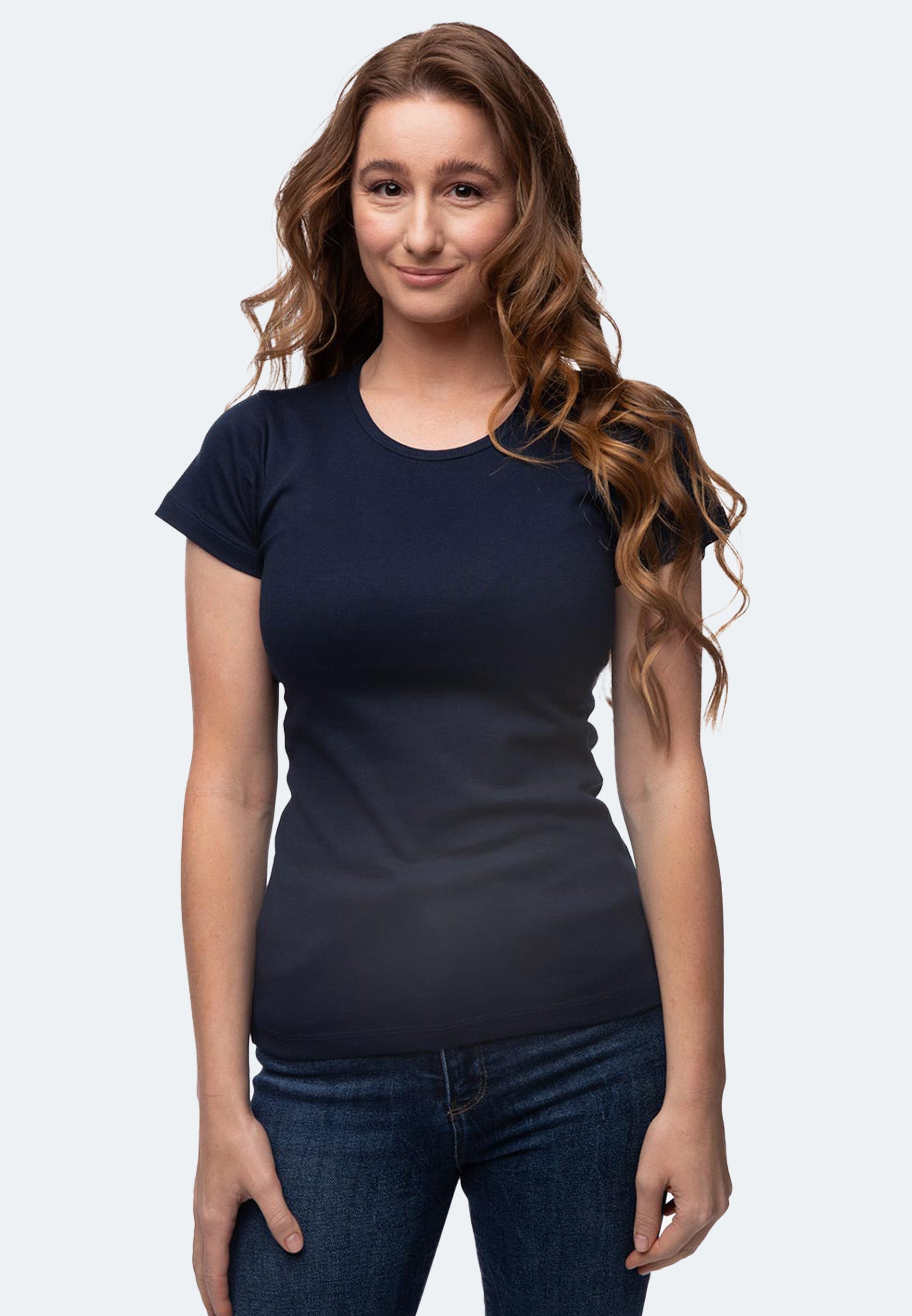Rundhals Ripp T-Shirt Sally
