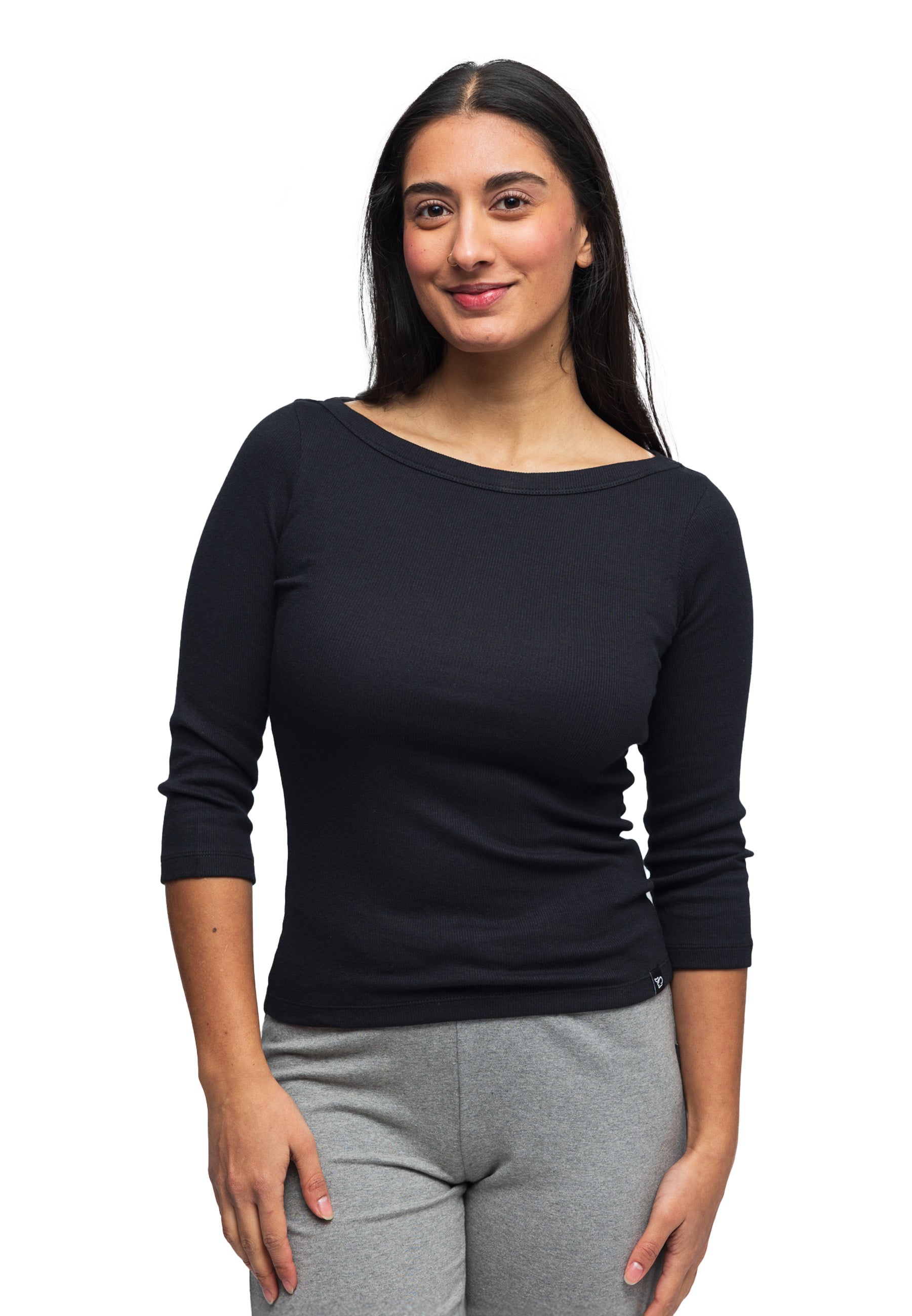 Stretch Langarm-T-Shirt Liane