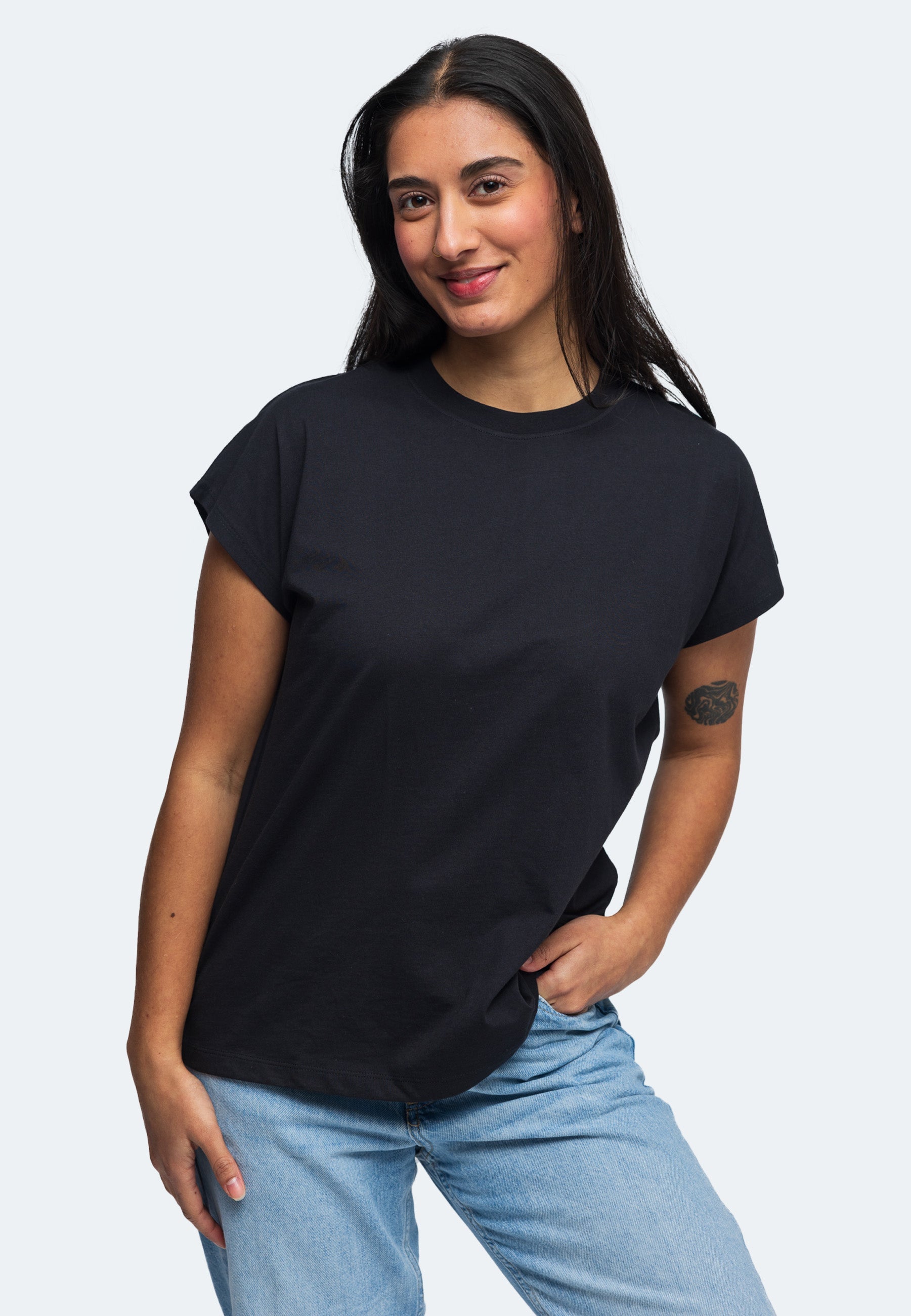 Lady Lola Damen T-Shirt mit angeschnittenen Ärmeln