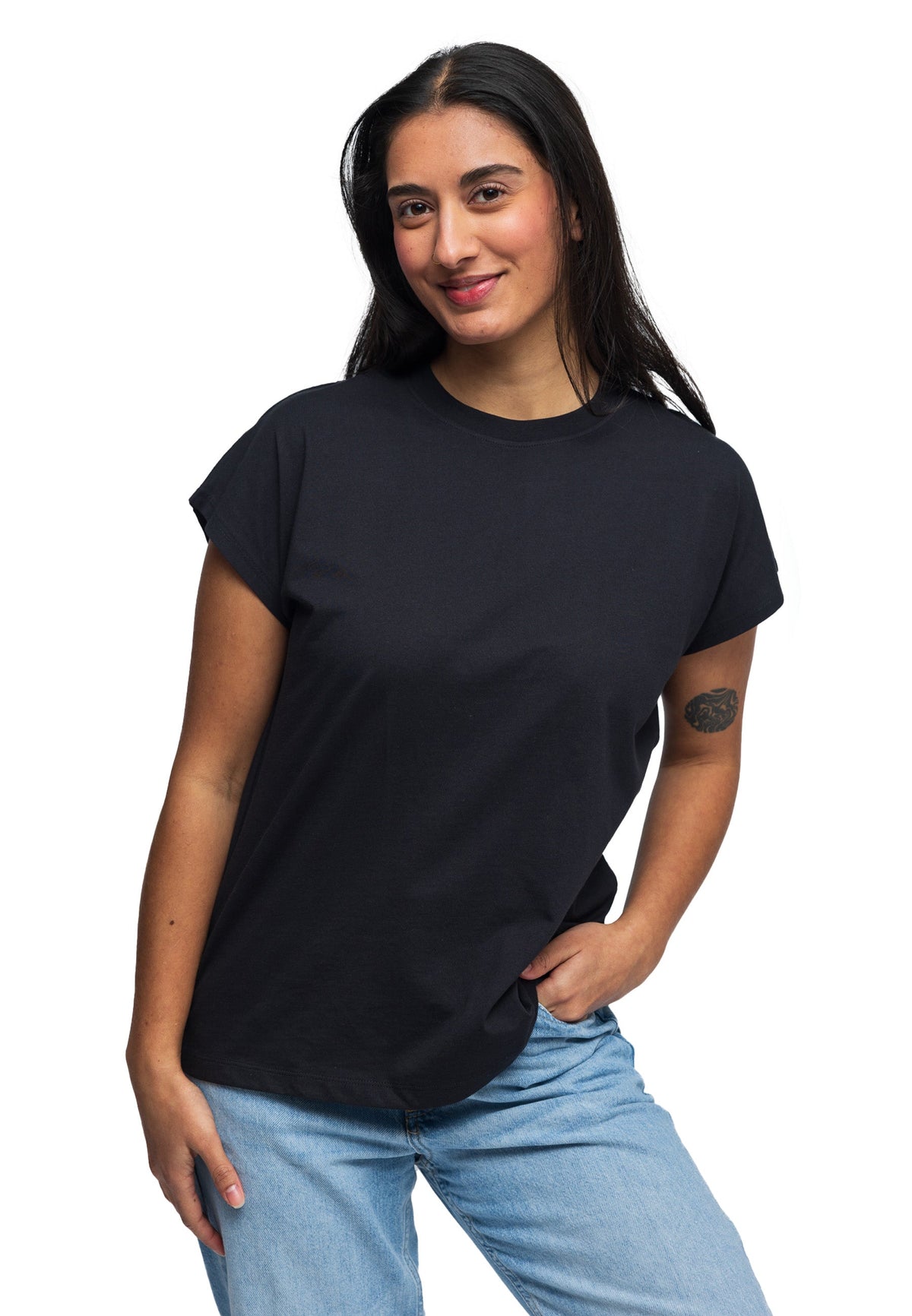 Lady Lola Damen T-Shirt mit angeschnittenen Ärmeln