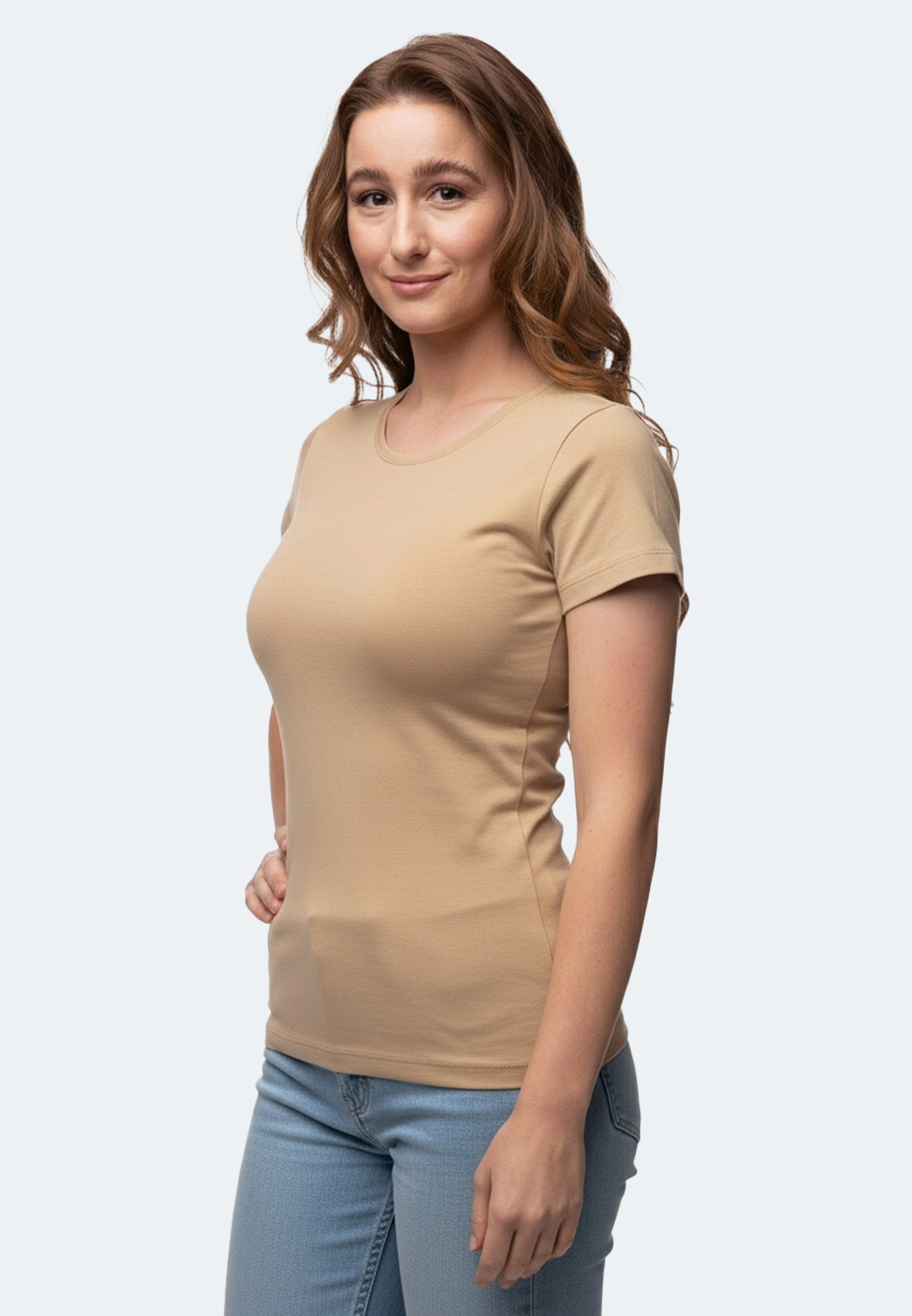 Rundhals Ripp T-Shirt Sally