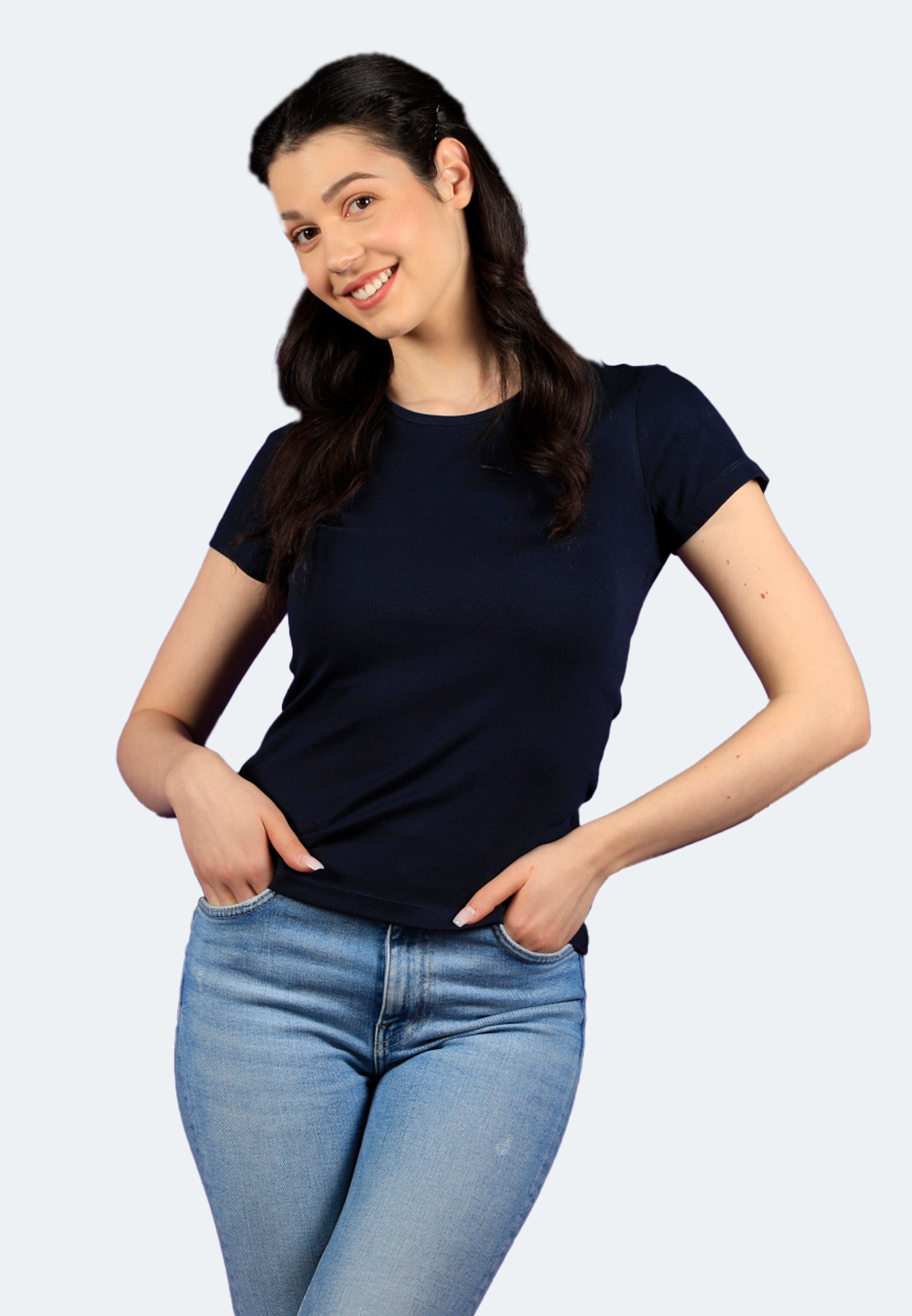 Rundhals Ripp T-Shirt Sally