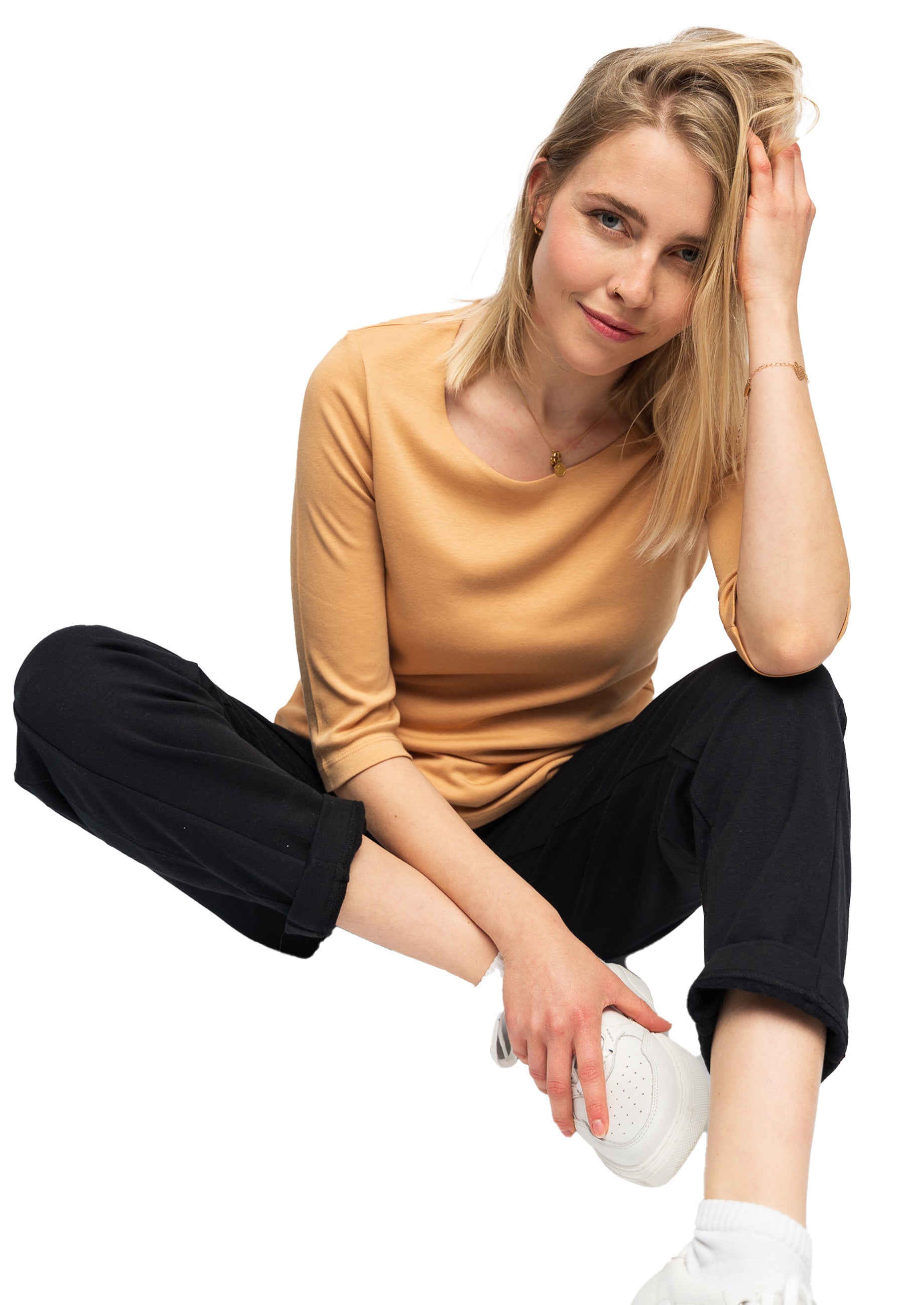 Yasmin Damen Basic T-Shirt 3/4 Arm