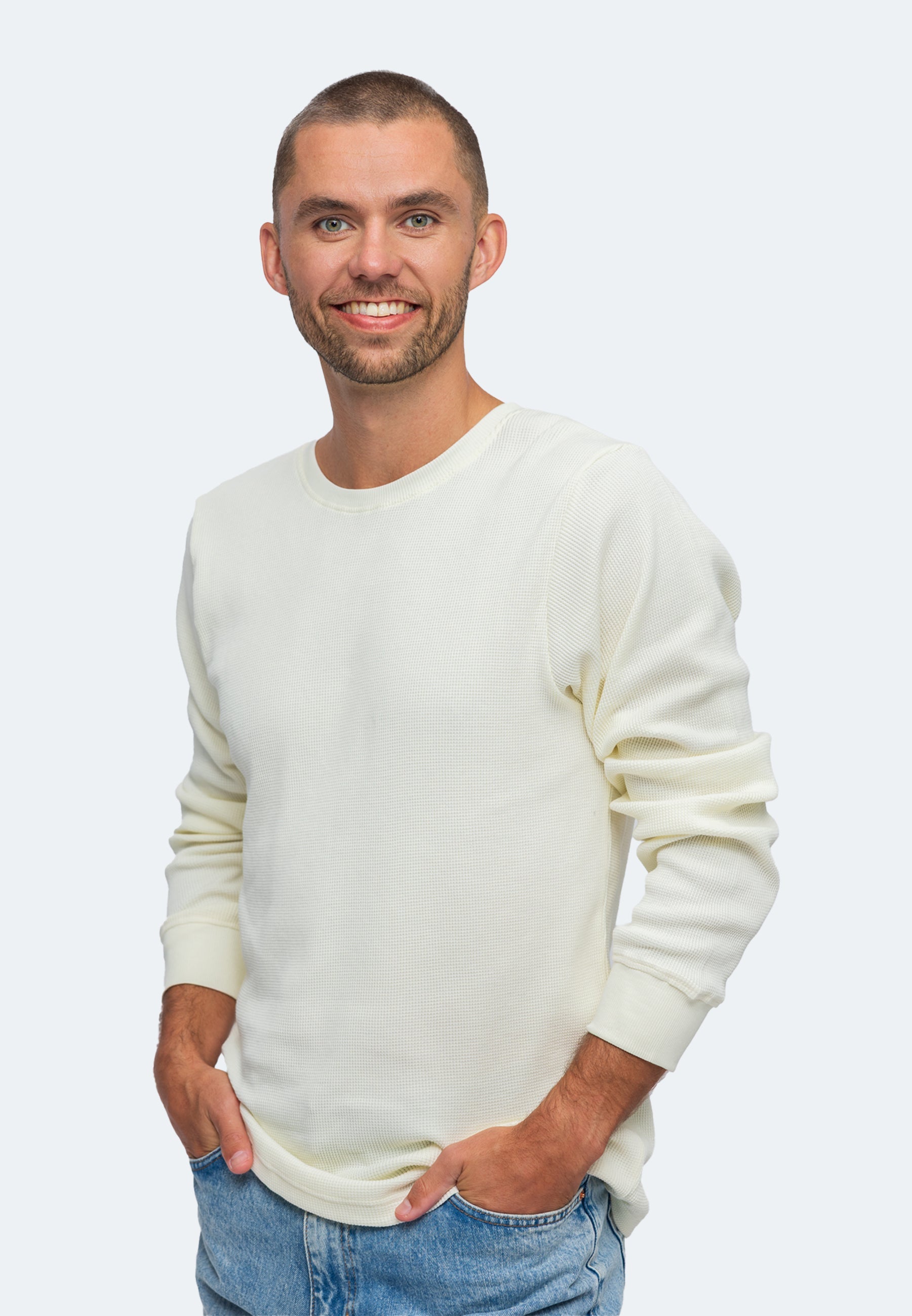 Herren Longsleeve Strickpullover Manuel