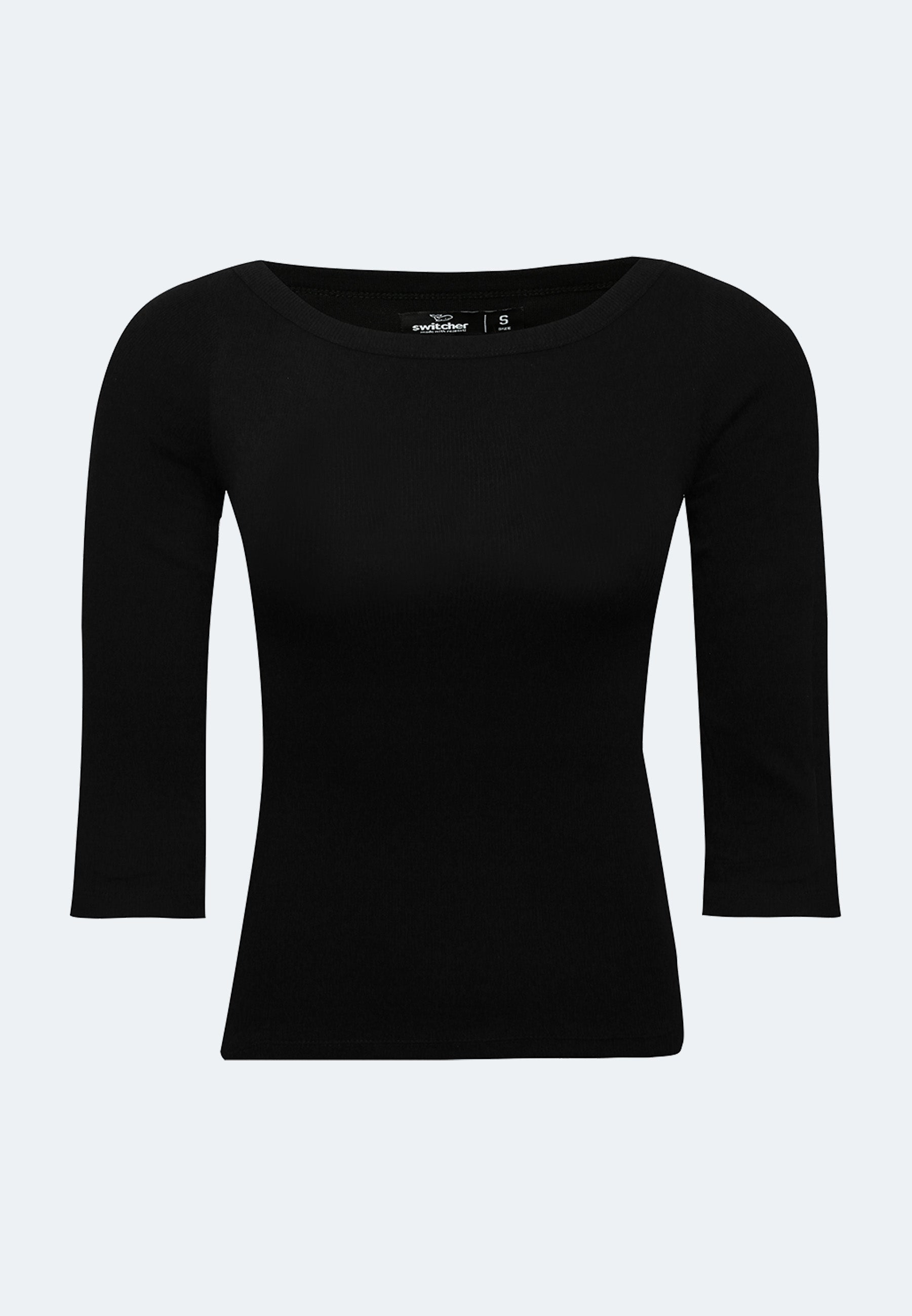 Stretch Langarm-T-Shirt Liane