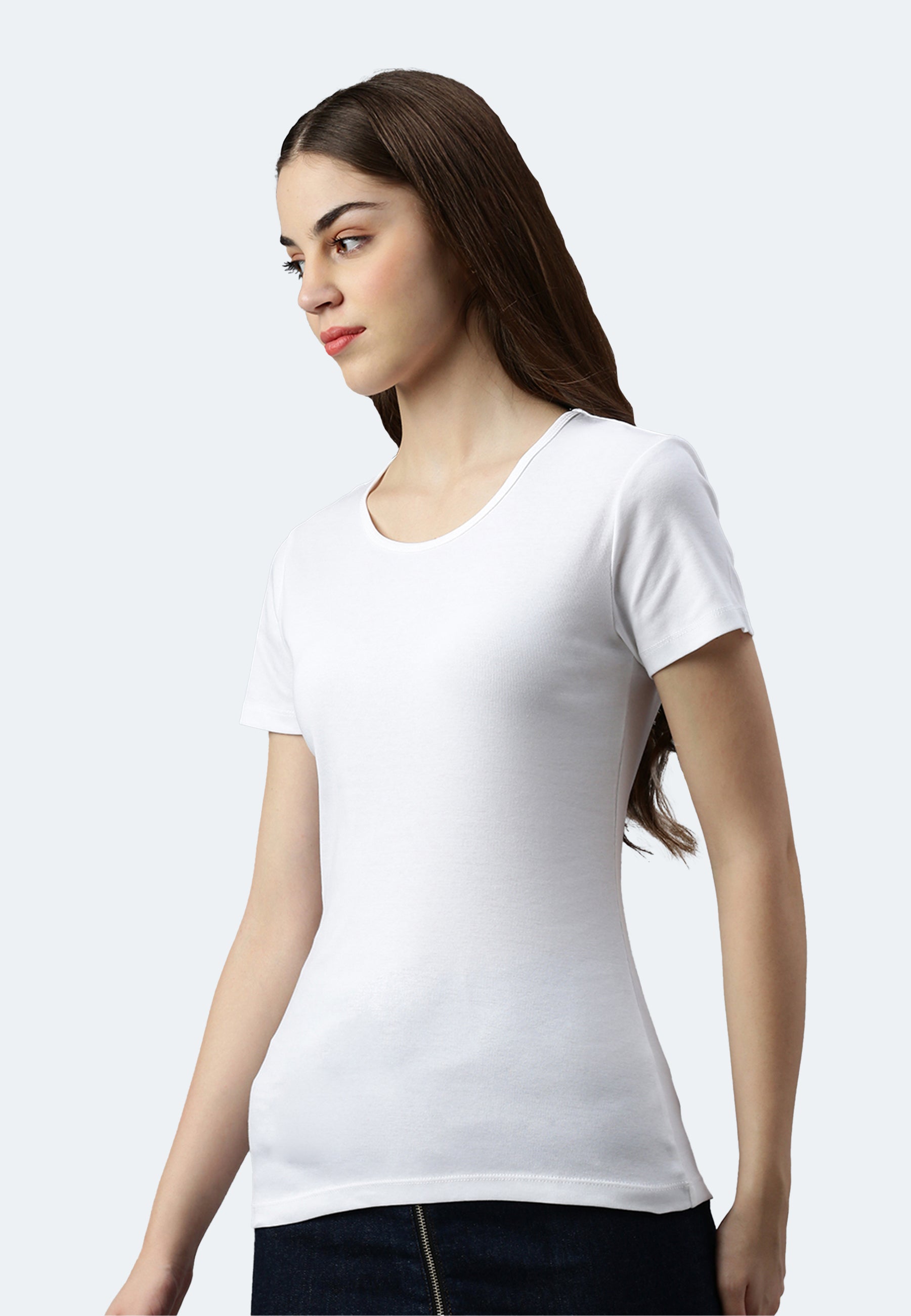 Rundhals Ripp T-Shirt Sally