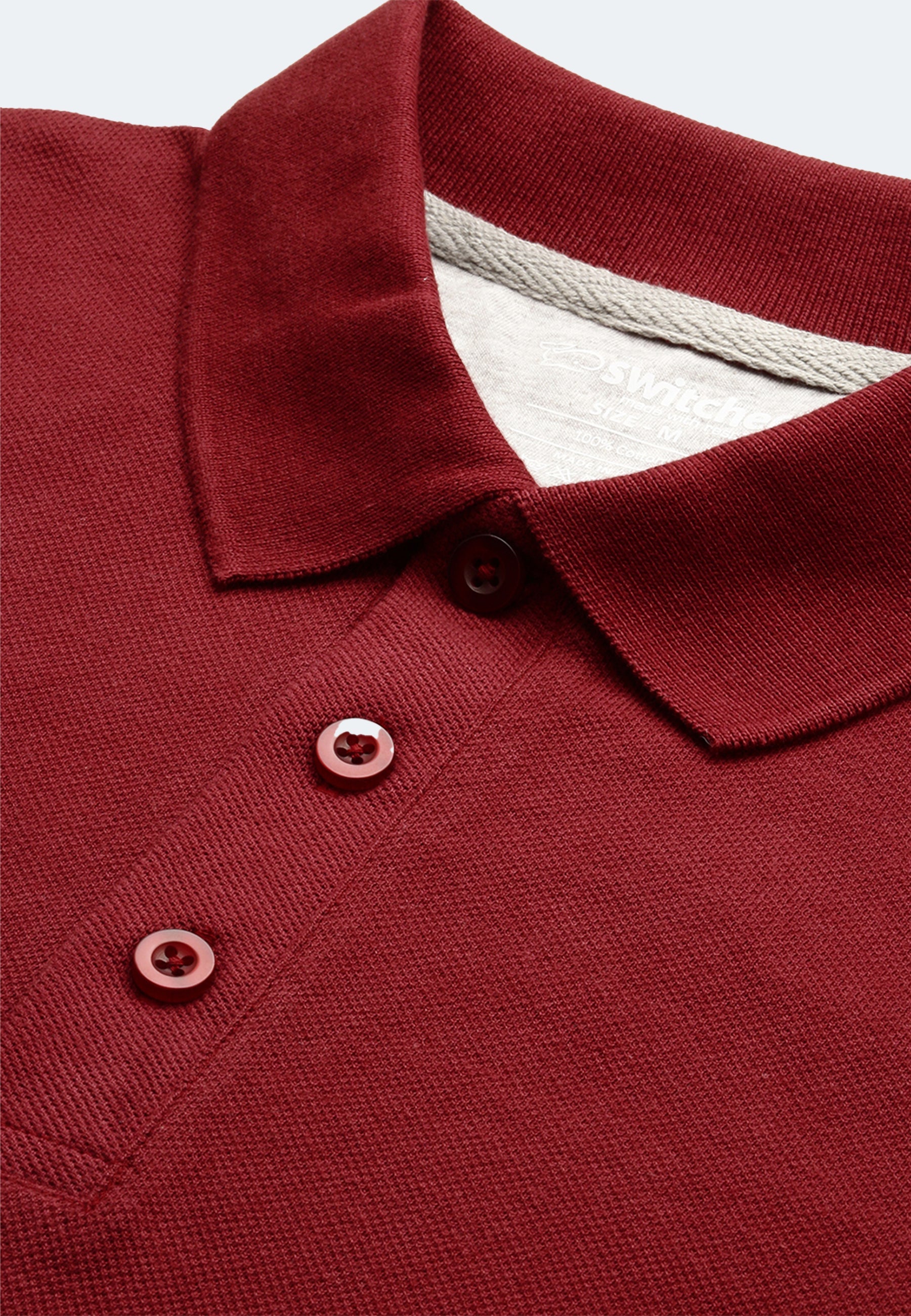 Langarm Baumwoll Piqué Poloshirt Ralph