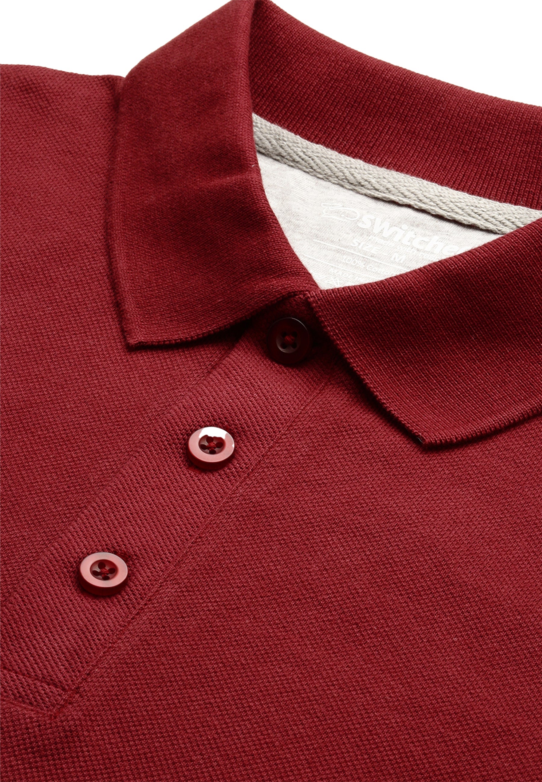 Langarm Baumwoll Piqué Poloshirt Ralph