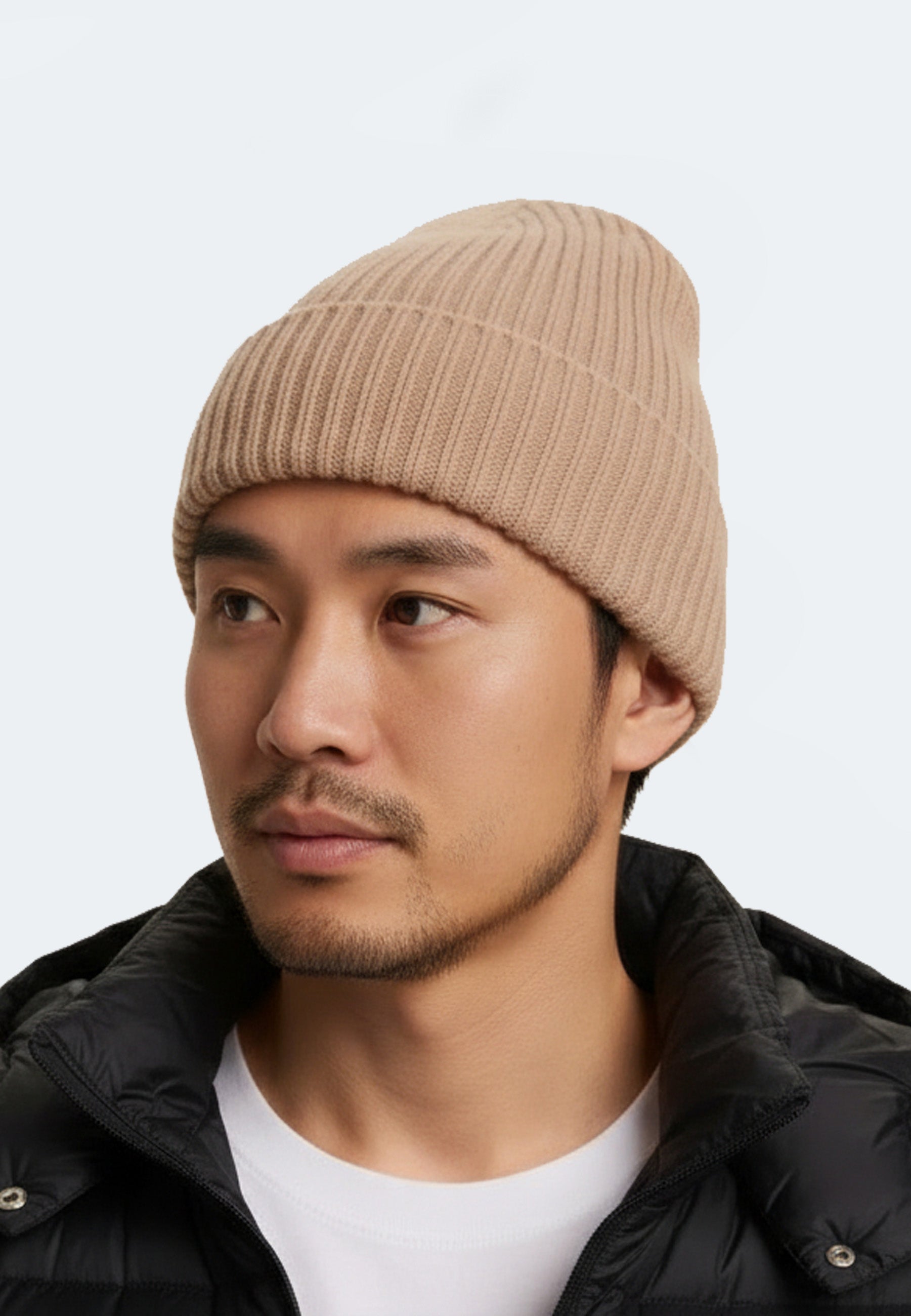 Nahtloses Merino Wolle Beanie Ronan