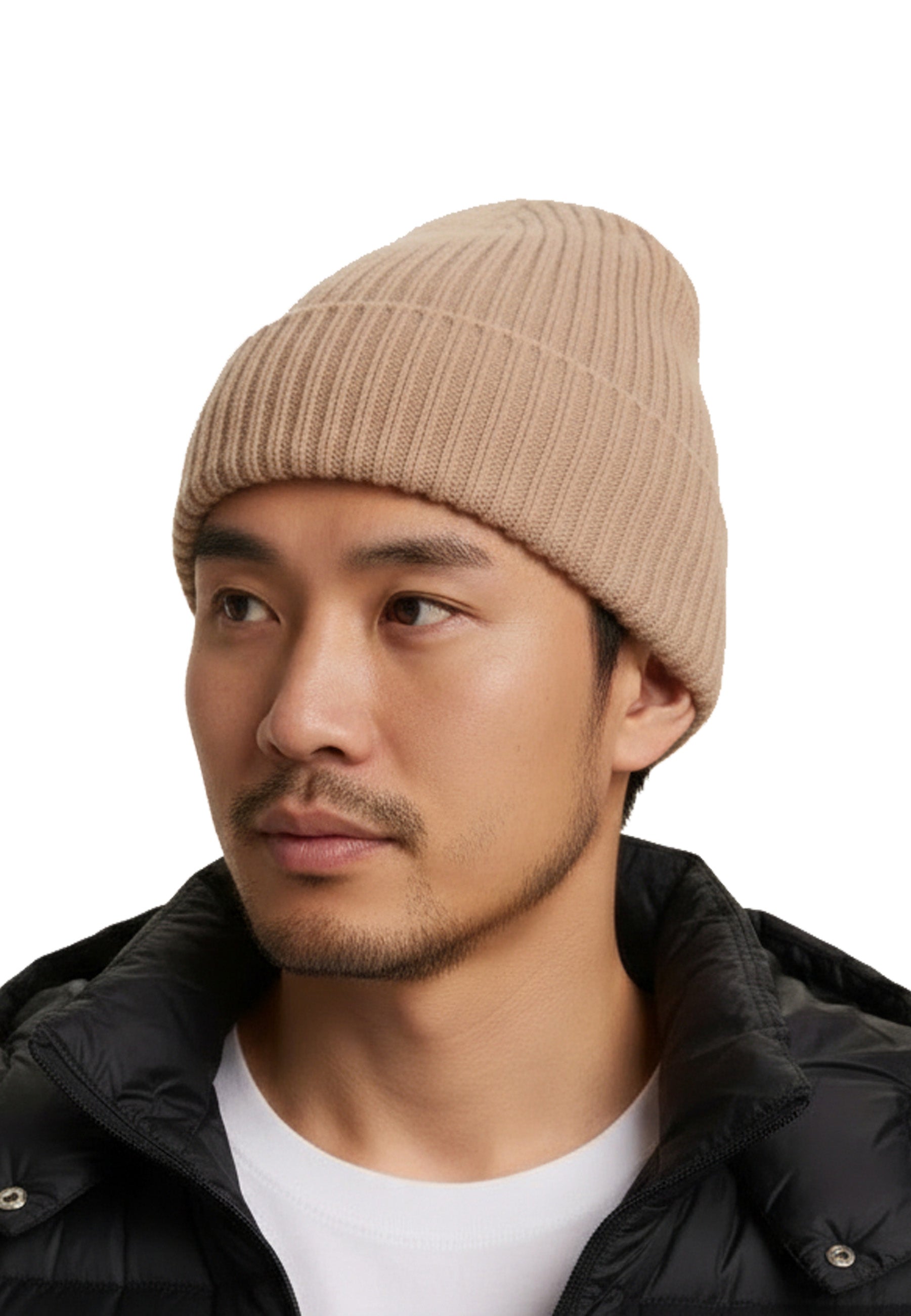 Nahtloses Merino Wolle Beanie Ronan