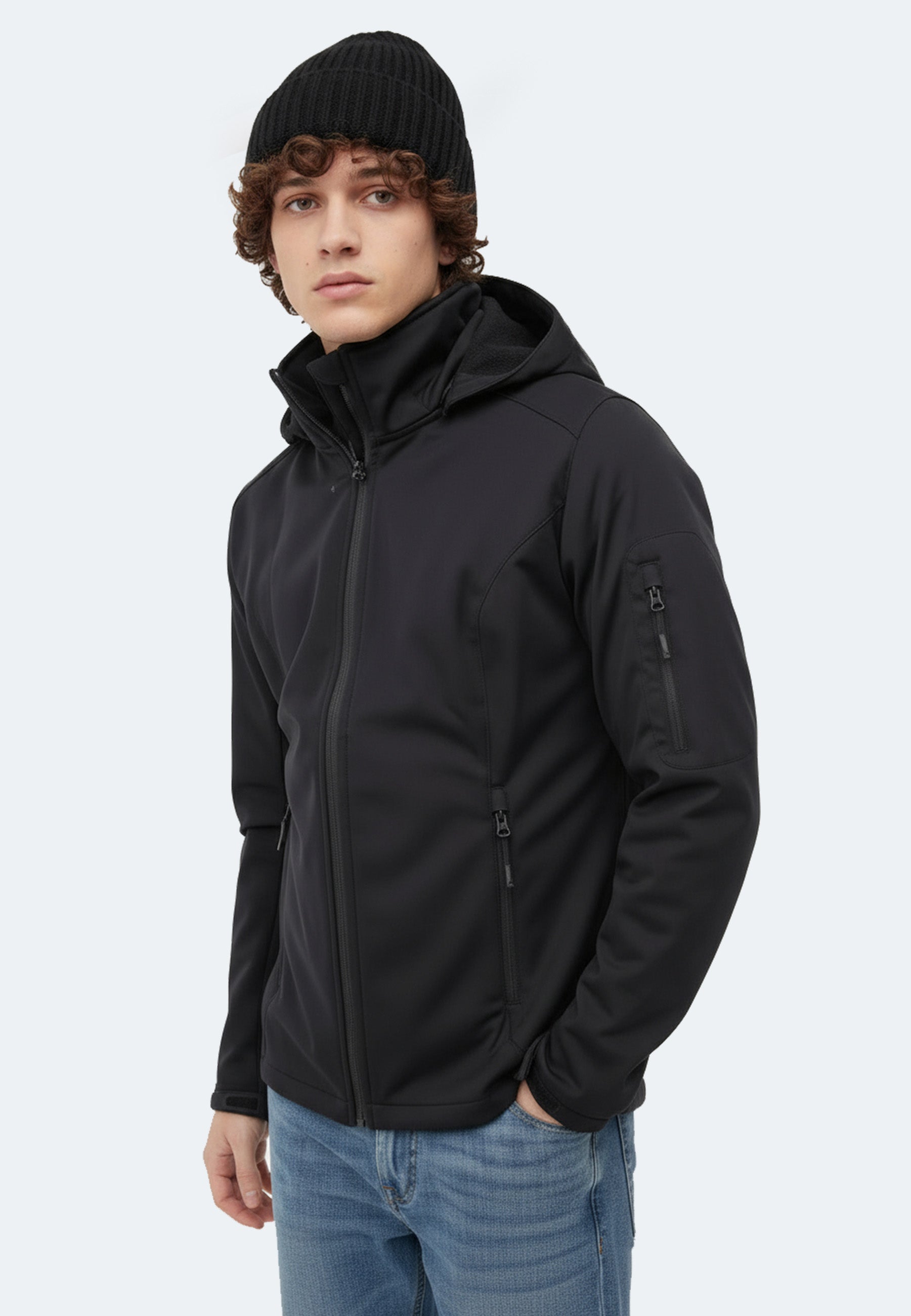 Merino Wolle Beanie mit hohem Umschlag - Malo