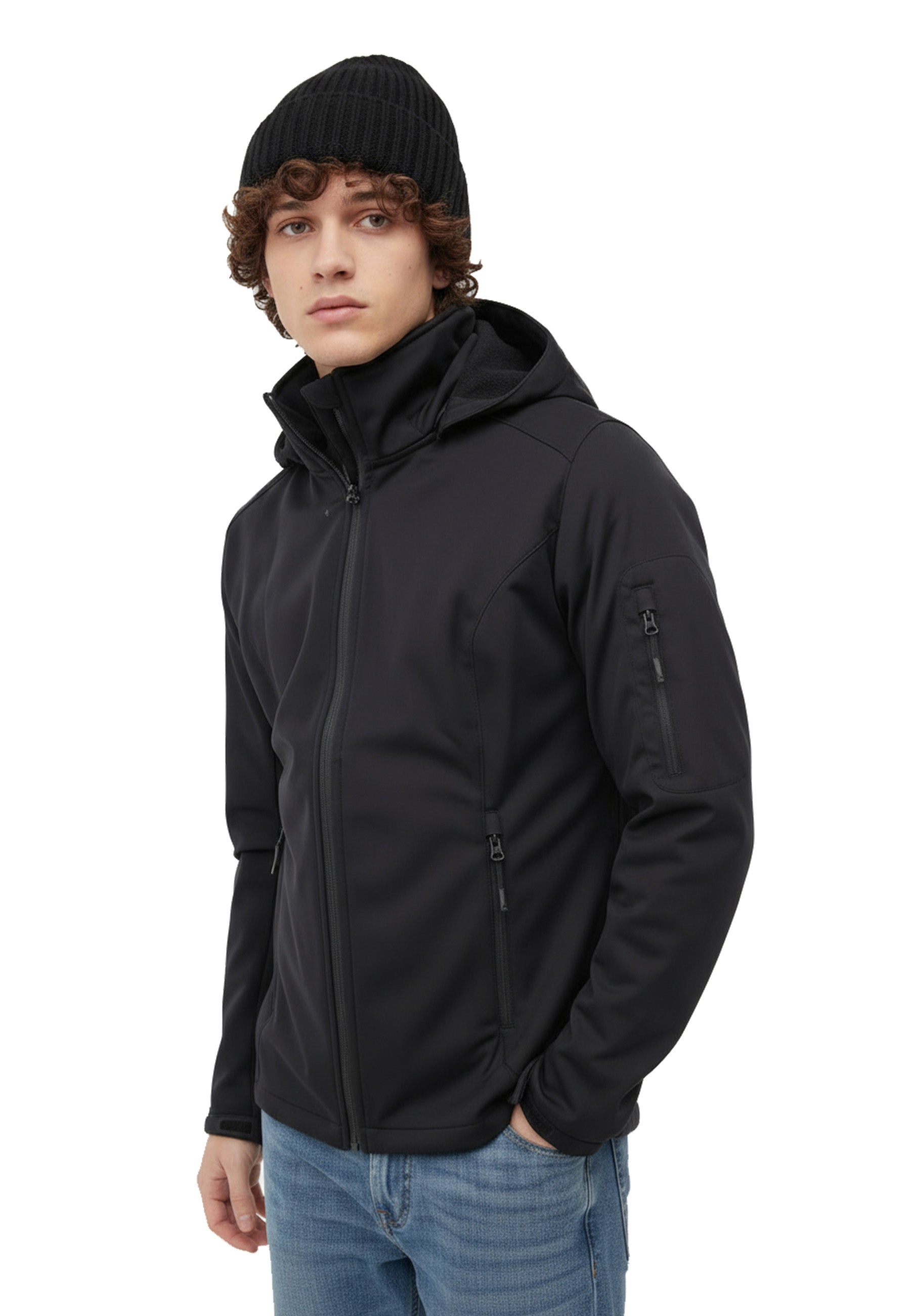 Merino Wolle Beanie mit hohem Umschlag - Malo