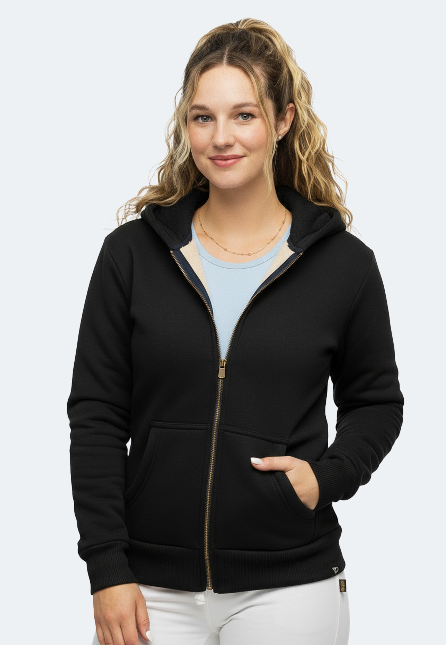 Damen Sherpa Hoodie Grimentz