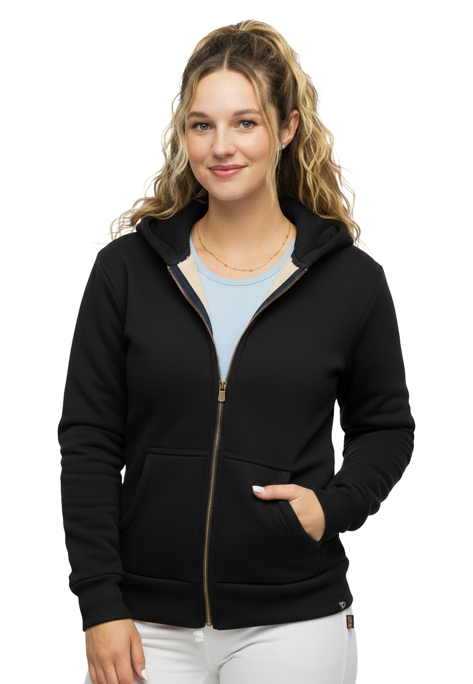 Damen Sherpa Hoodie Grimentz