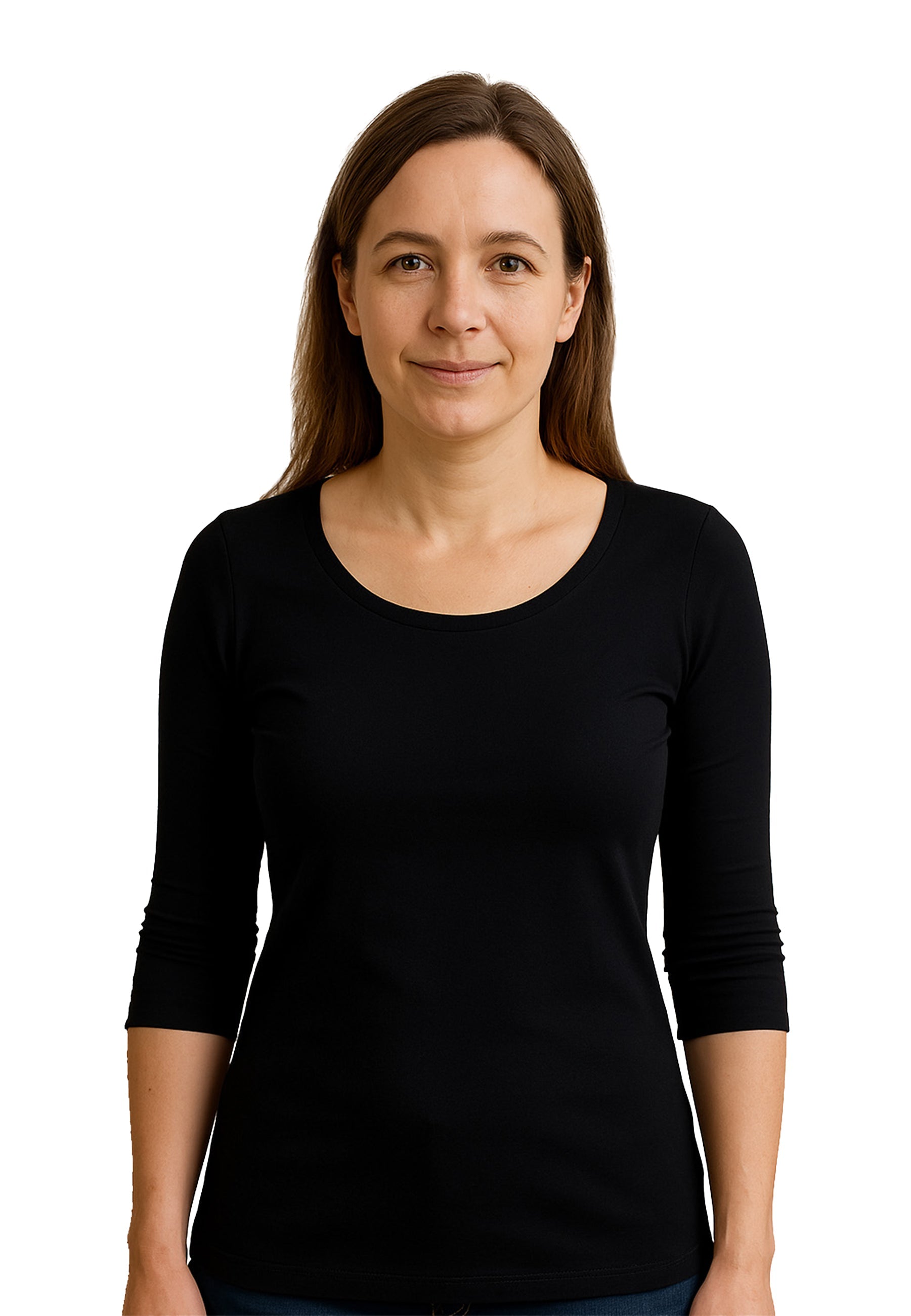 Yasmin Damen Basic T-Shirt 3/4 Arm