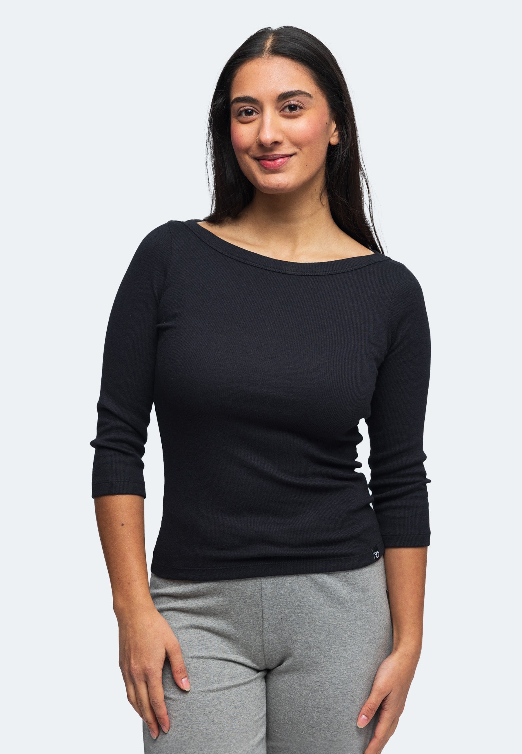 Stretch Langarm-T-Shirt Liane
