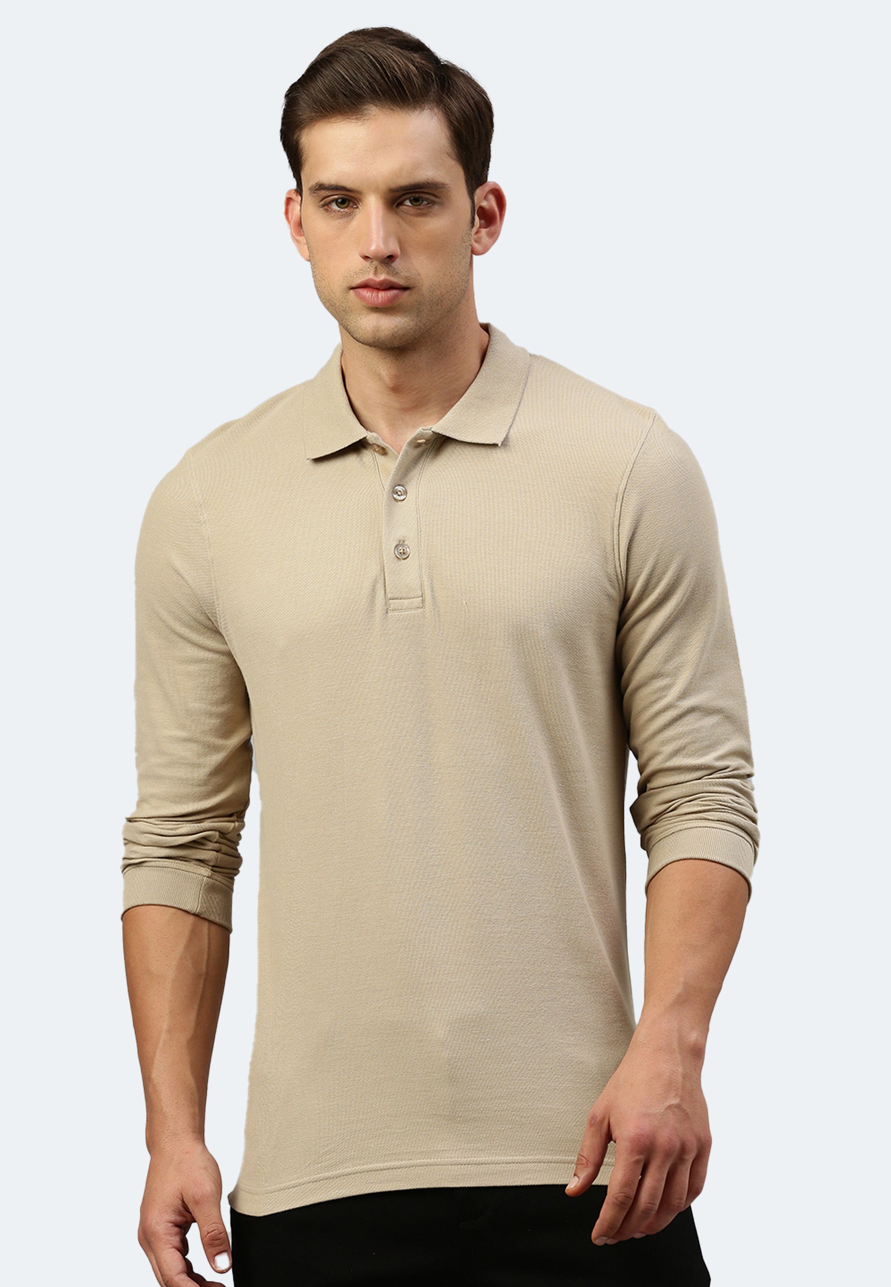 Langarm Bio Baumwoll Piqué Poloshirt Erik