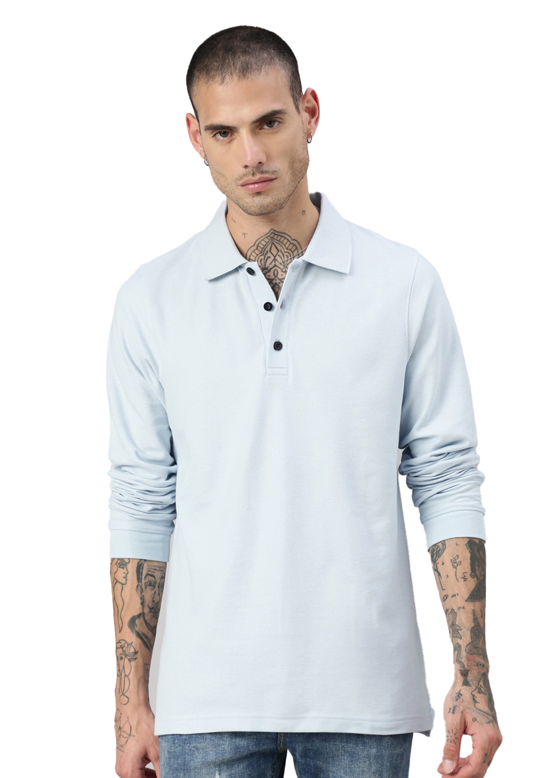 Langarm Bio Baumwoll Piqué Poloshirt Erik