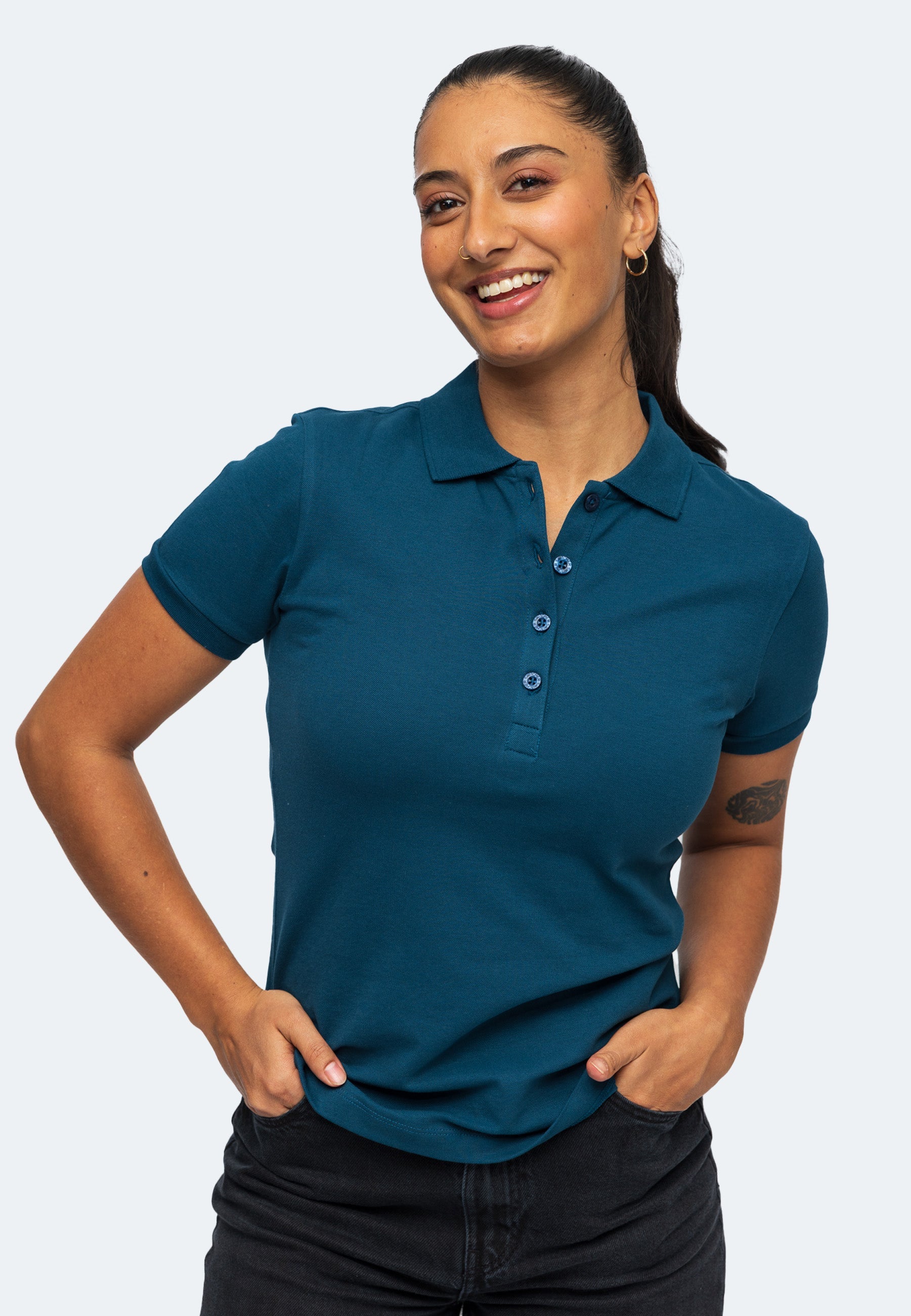 Stretch Bio Piqué Polo Shirt Stacy