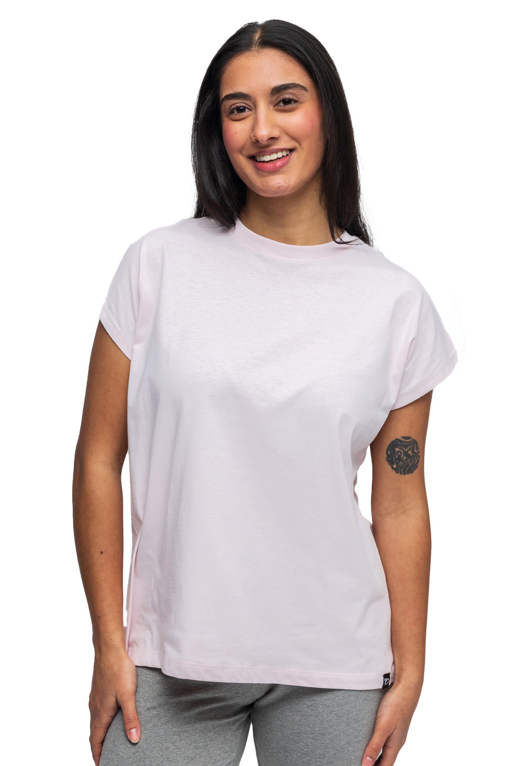 Lady Lola  Damen T-Shirt mit angeschnittenen Ärmeln