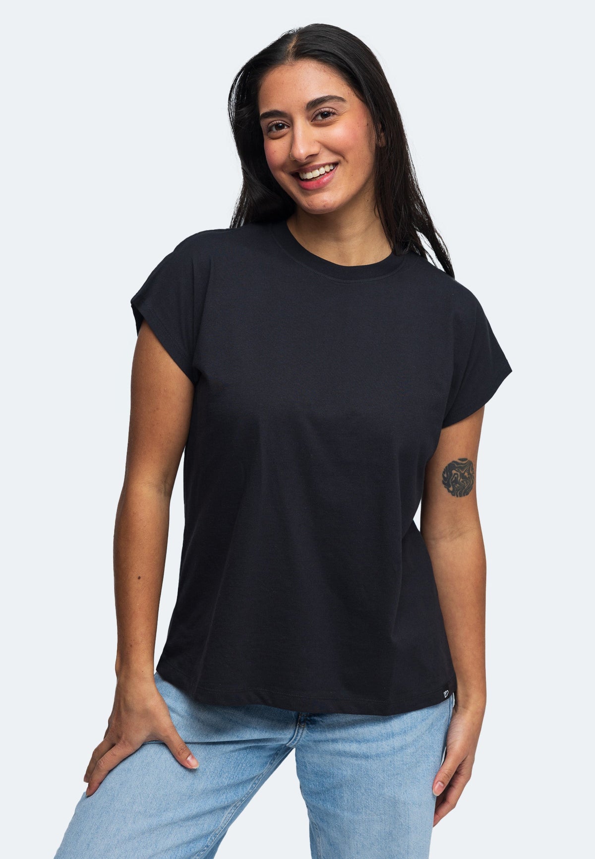 Lady Lola  Damen T-Shirt mit angeschnittenen Ärmeln