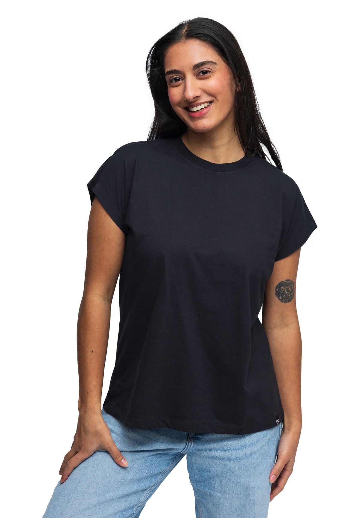 Lady Lola  Damen T-Shirt mit angeschnittenen Ärmeln