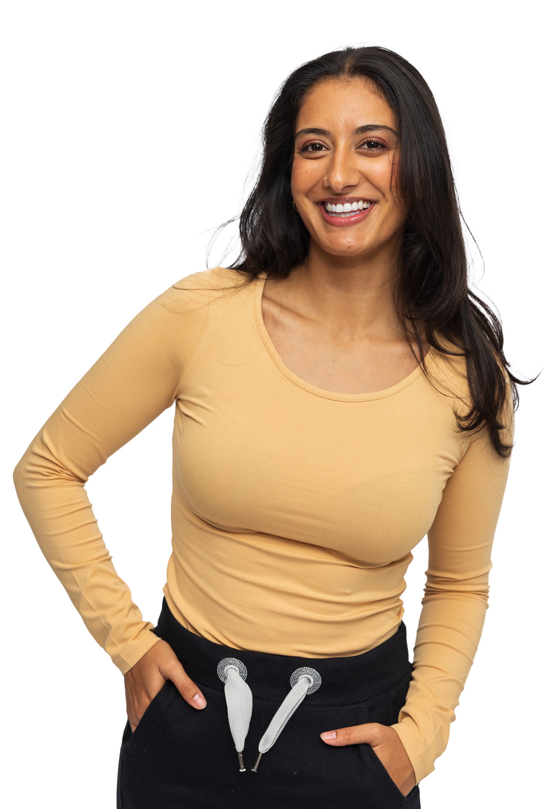 Stretch Langarm-T-Shirt Liliane