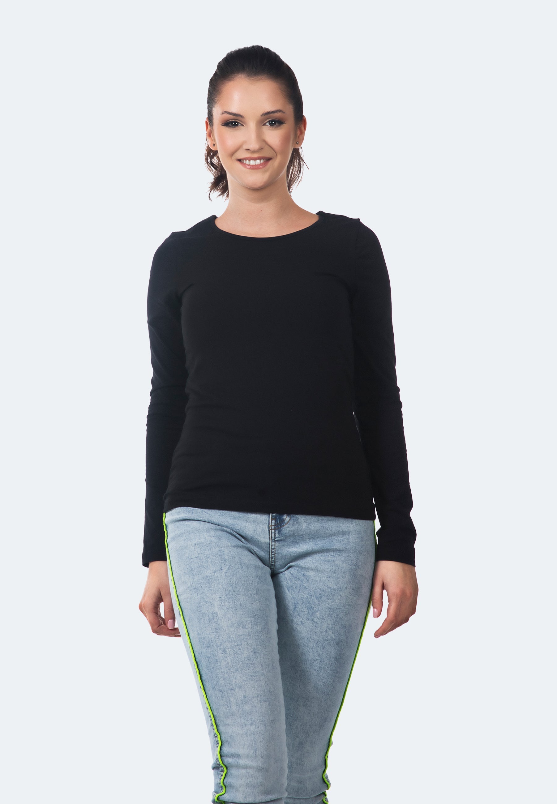Stretch Langarm-T-Shirt Liliane