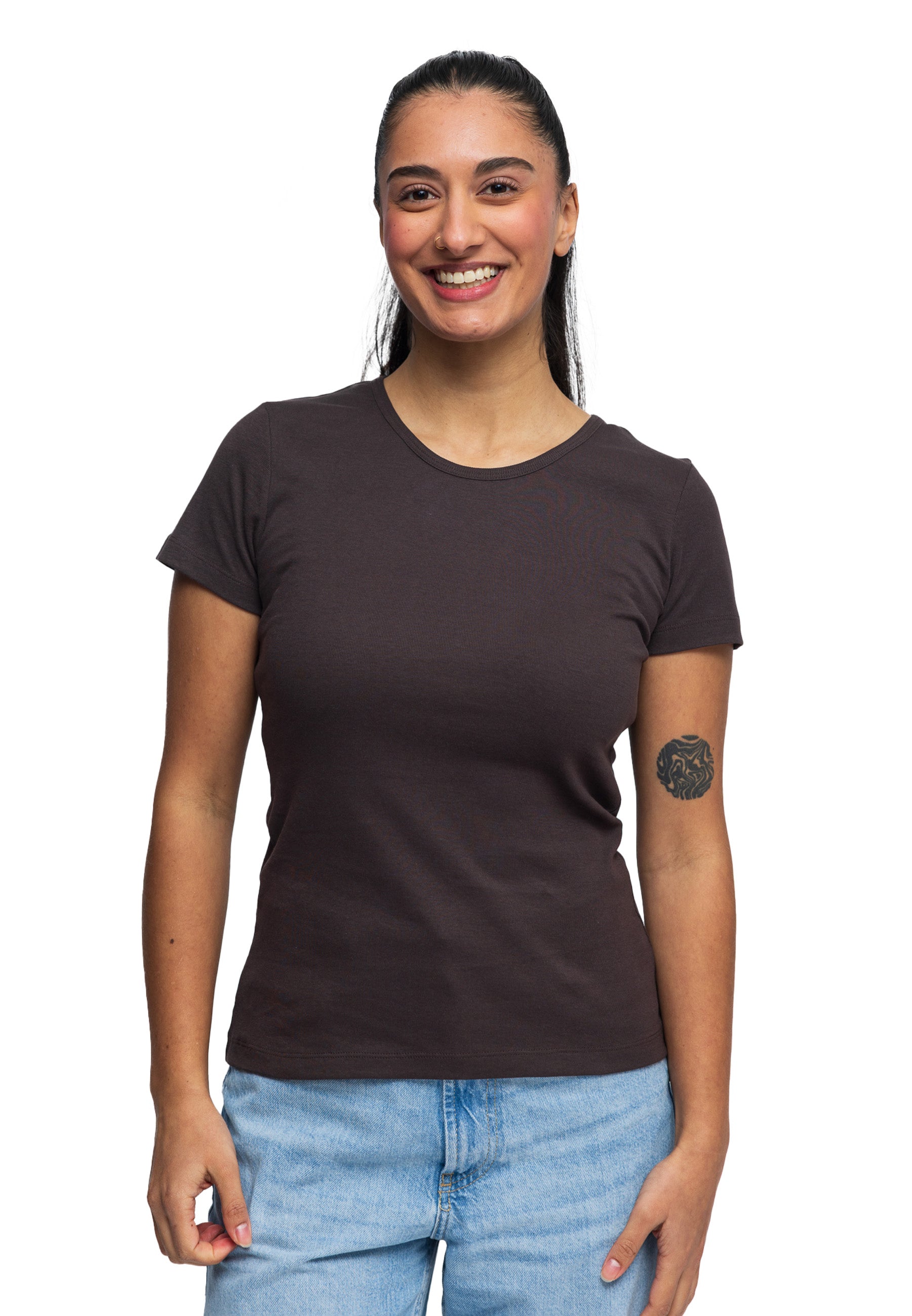 Rundhals Ripp T-Shirt Sally