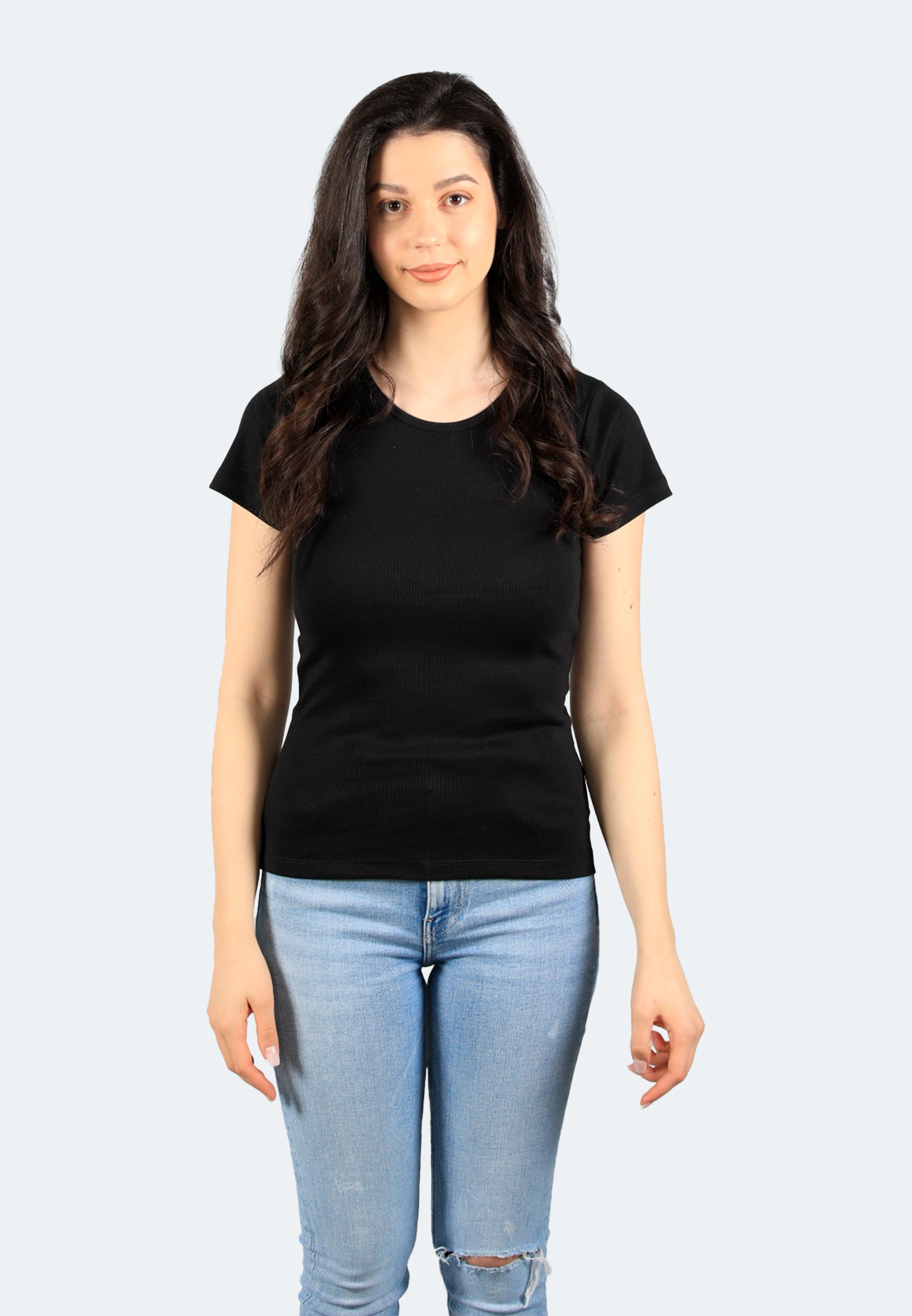 Rundhals Ripp T-Shirt Sally