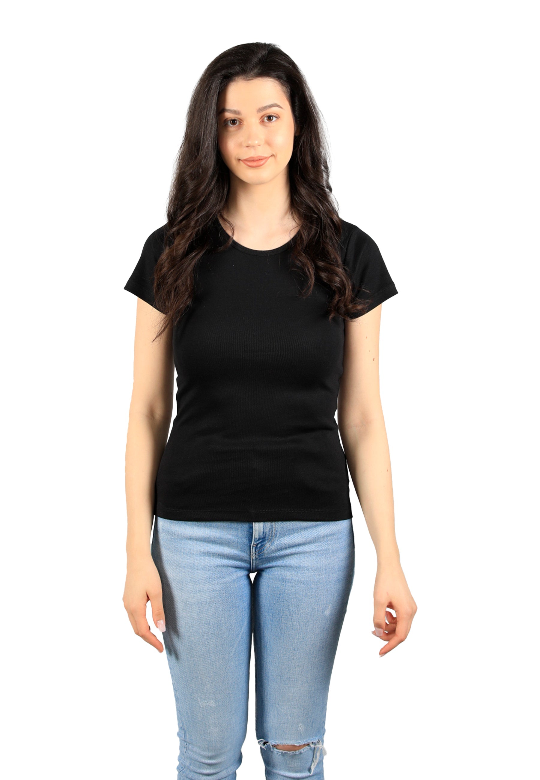 Rundhals Ripp T-Shirt Sally