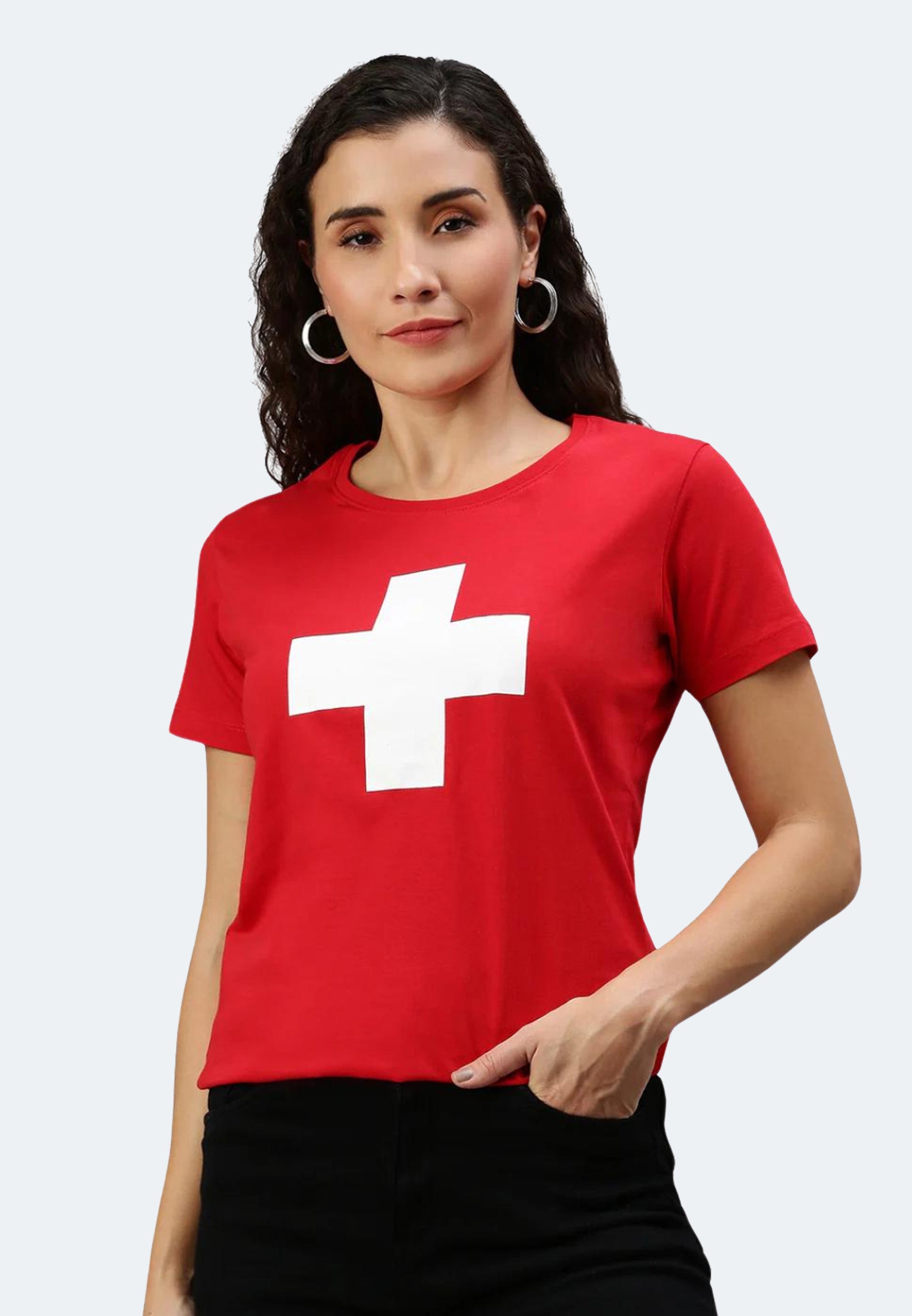 Helvetica T-Shirt Damen V-Neck