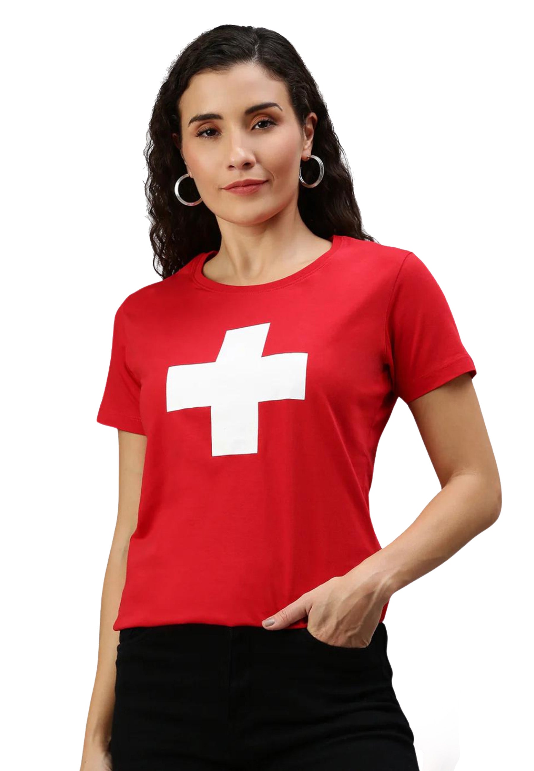 Helvetica T-Shirt Damen V-Neck