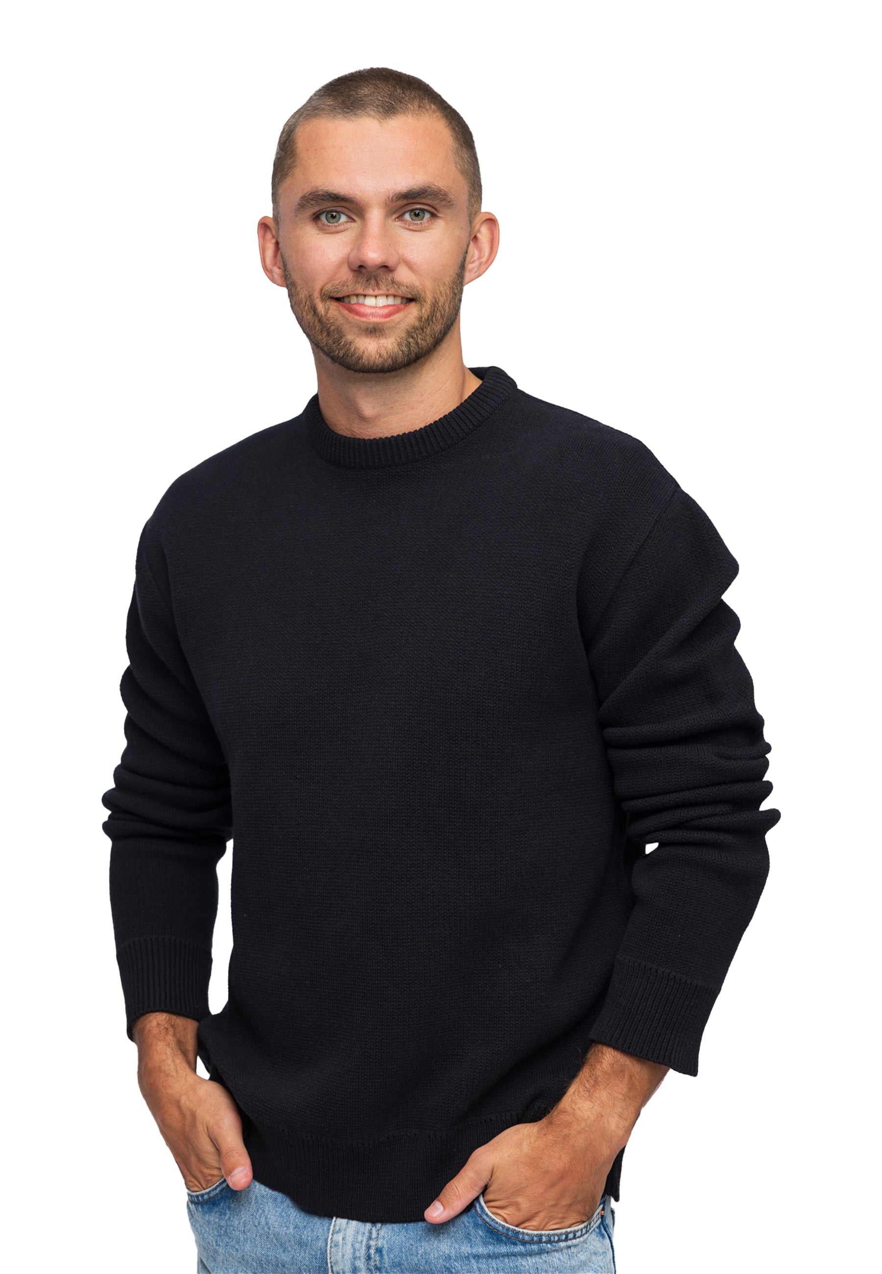 Herren Longsleeve Strickpullover Manuel