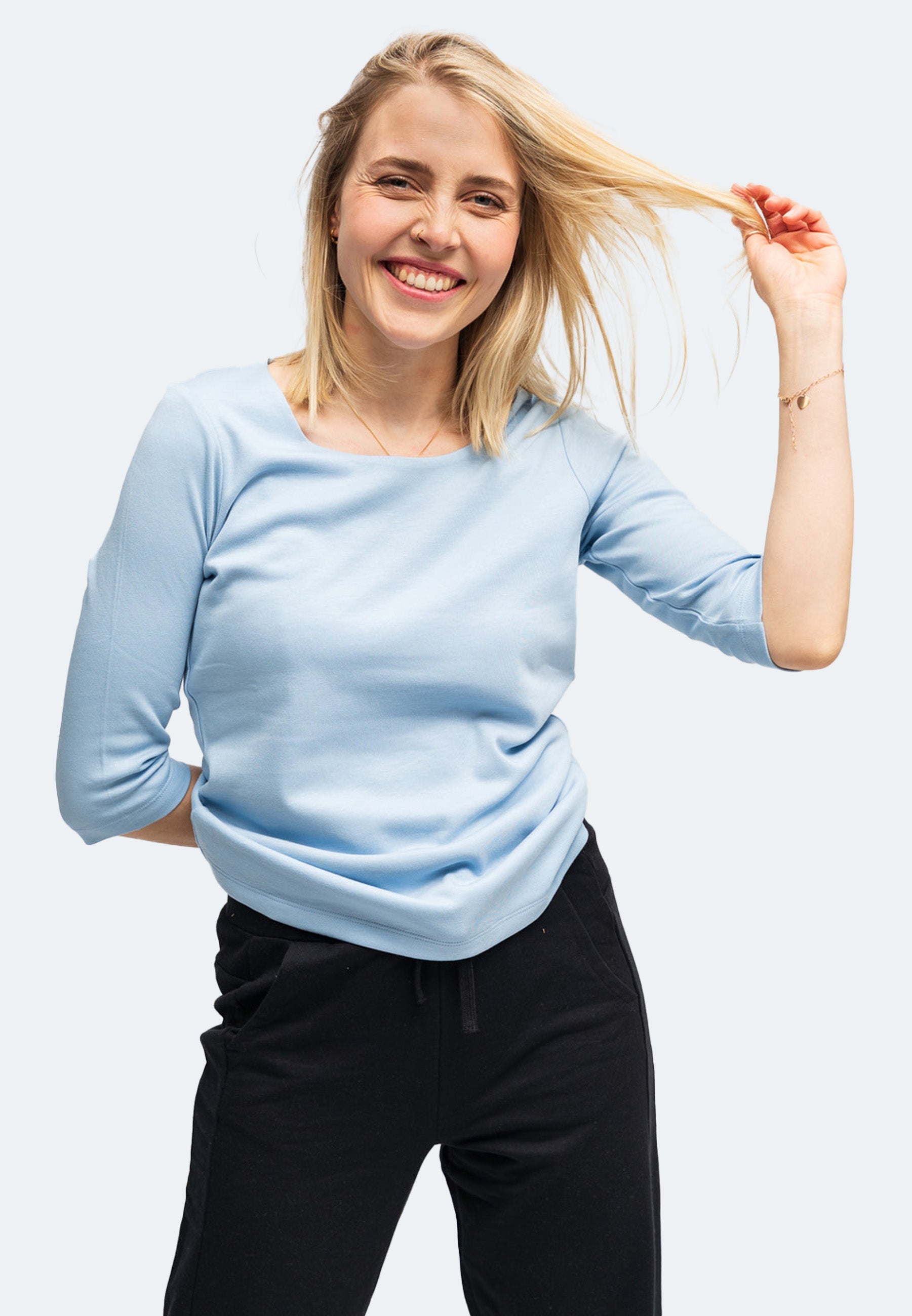 Yasmin Damen Basic T-Shirt 3/4 Arm