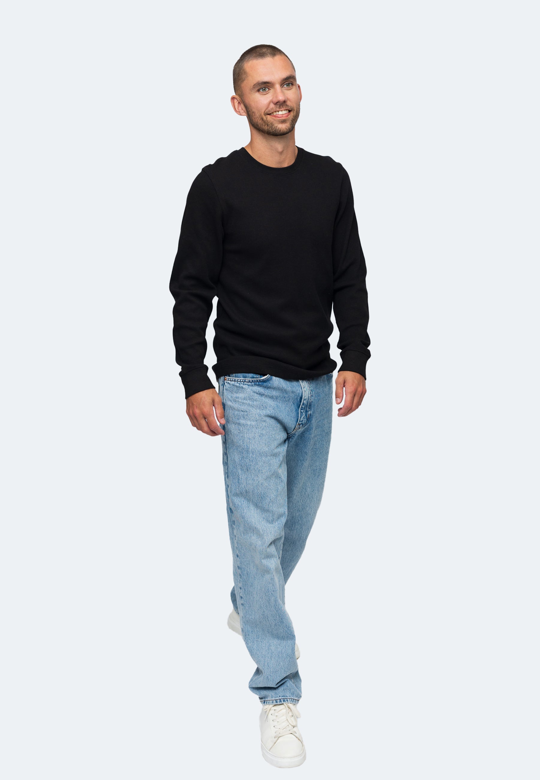 Herren Longsleeve Strickpullover Manuel