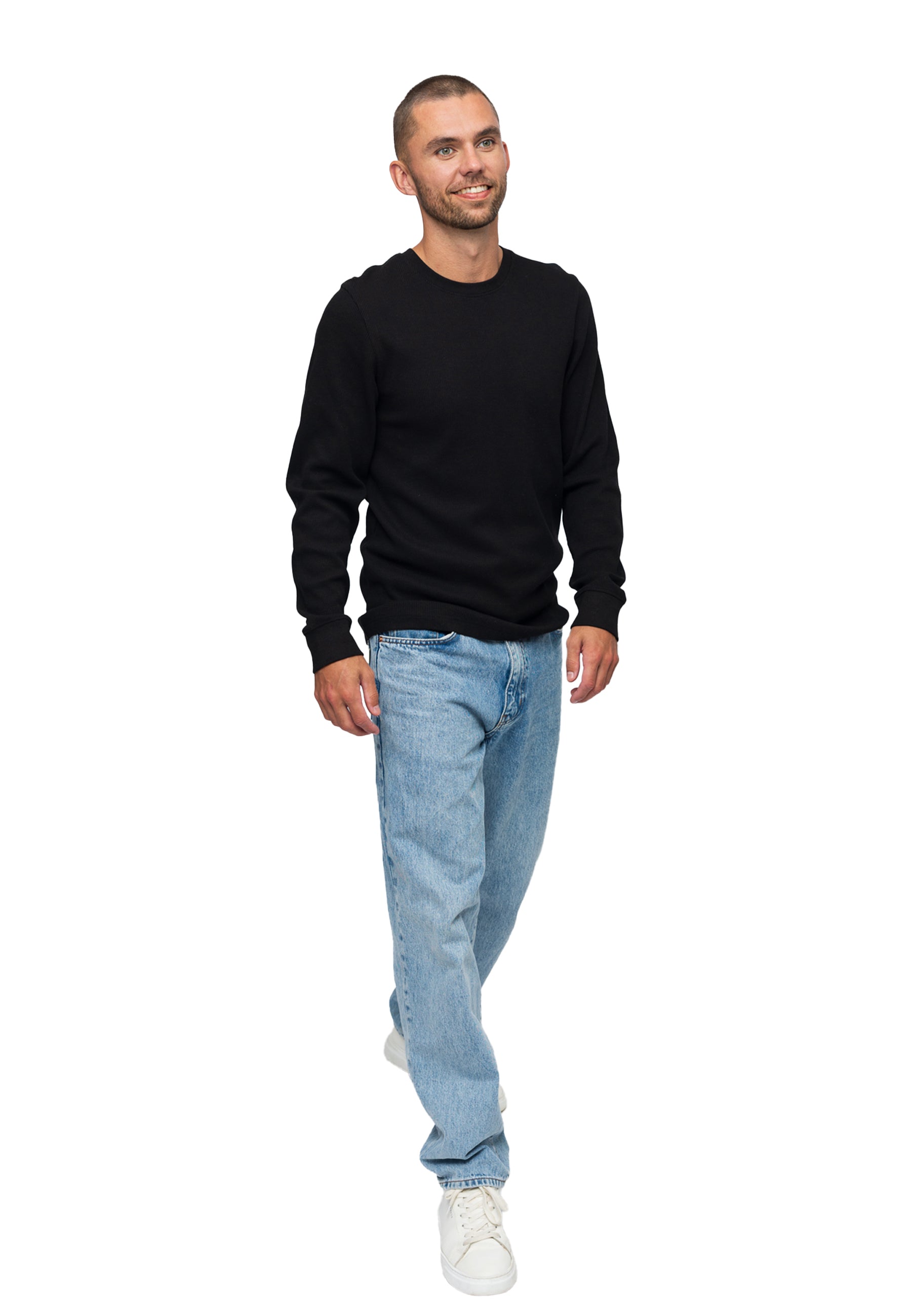 Herren Longsleeve Strickpullover Manuel