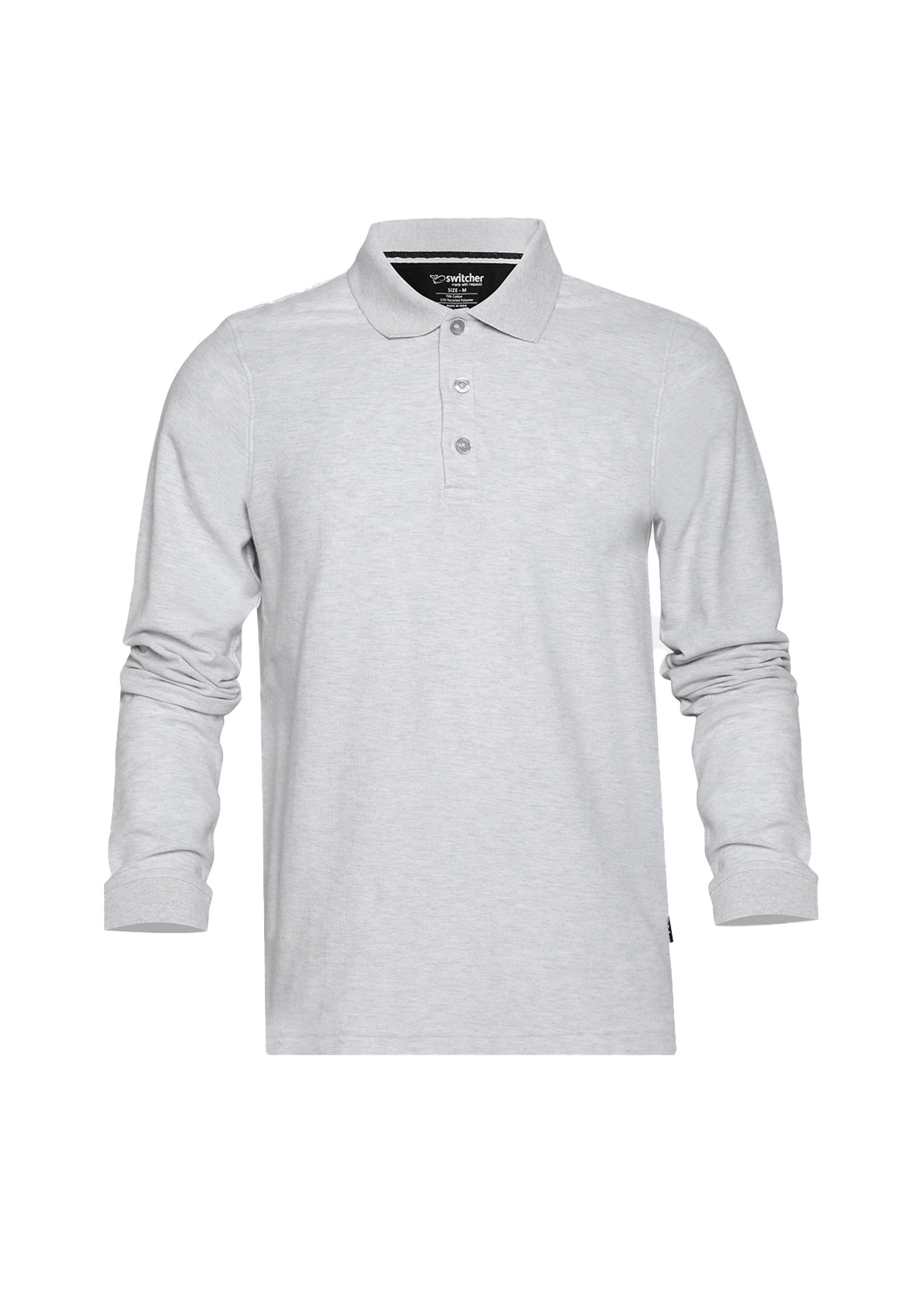 Langarm Bio Baumwoll Piqué Poloshirt Erik