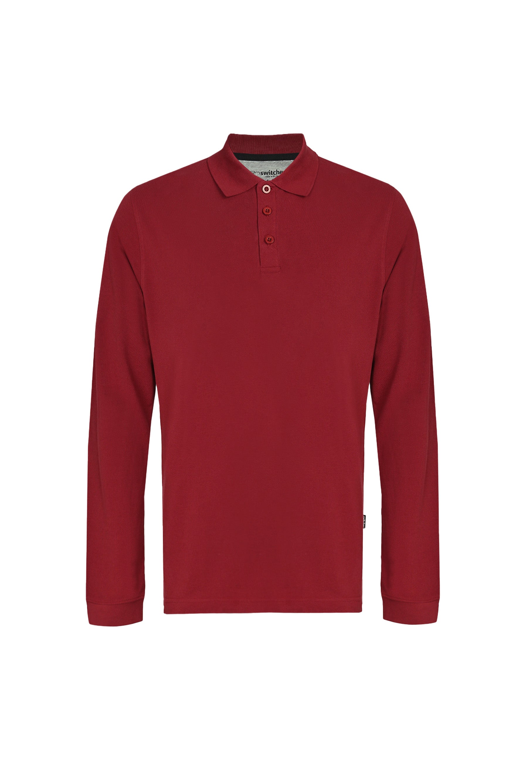 Langarm Baumwoll Piqué Poloshirt Ralph