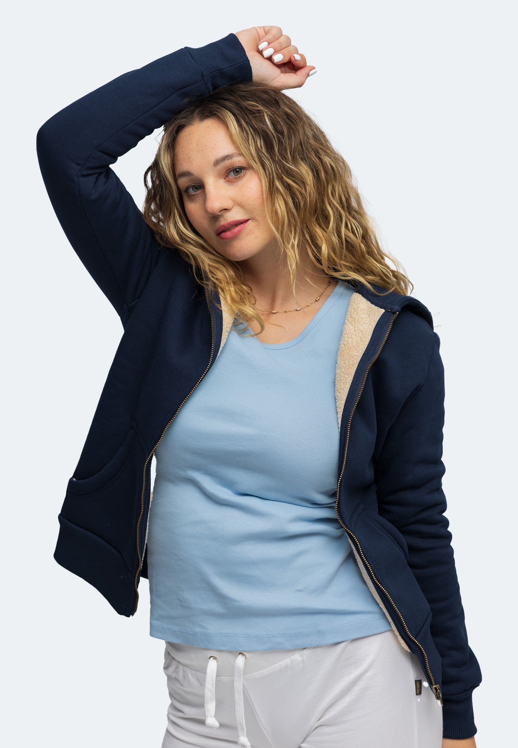 Damen Sherpa Hoodie Grimentz