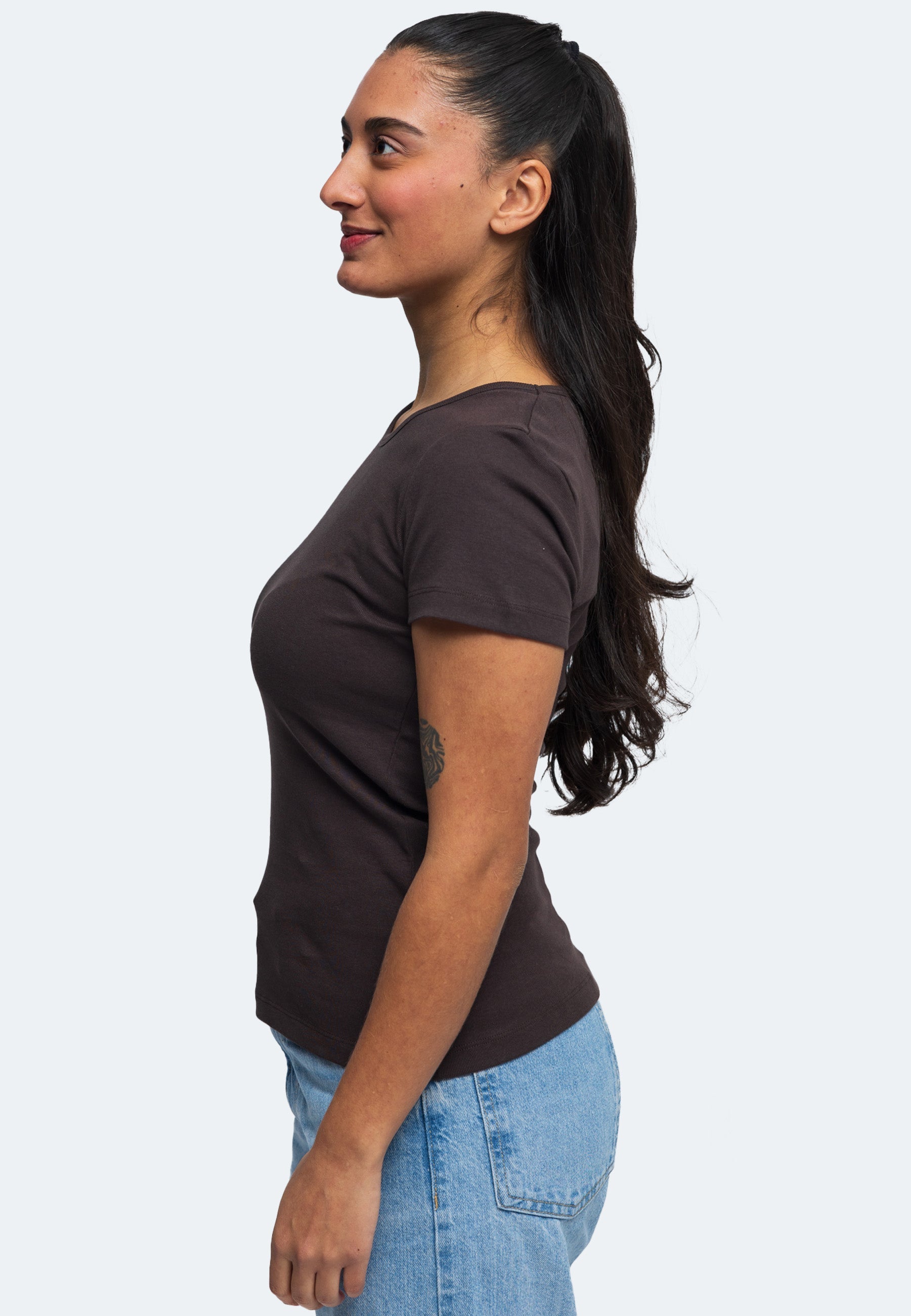 Rundhals Ripp T-Shirt Sally