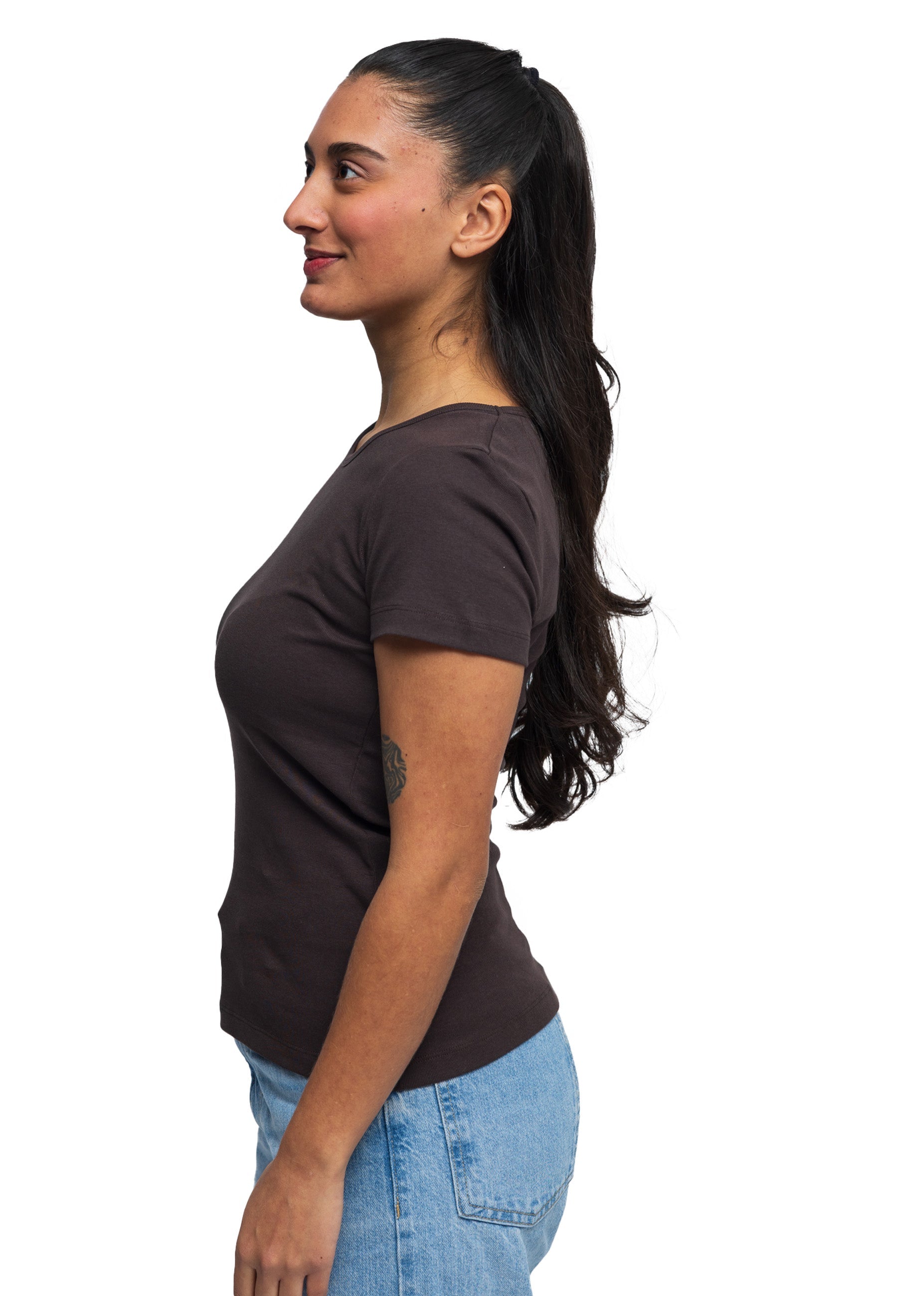 Rundhals Ripp T-Shirt Sally