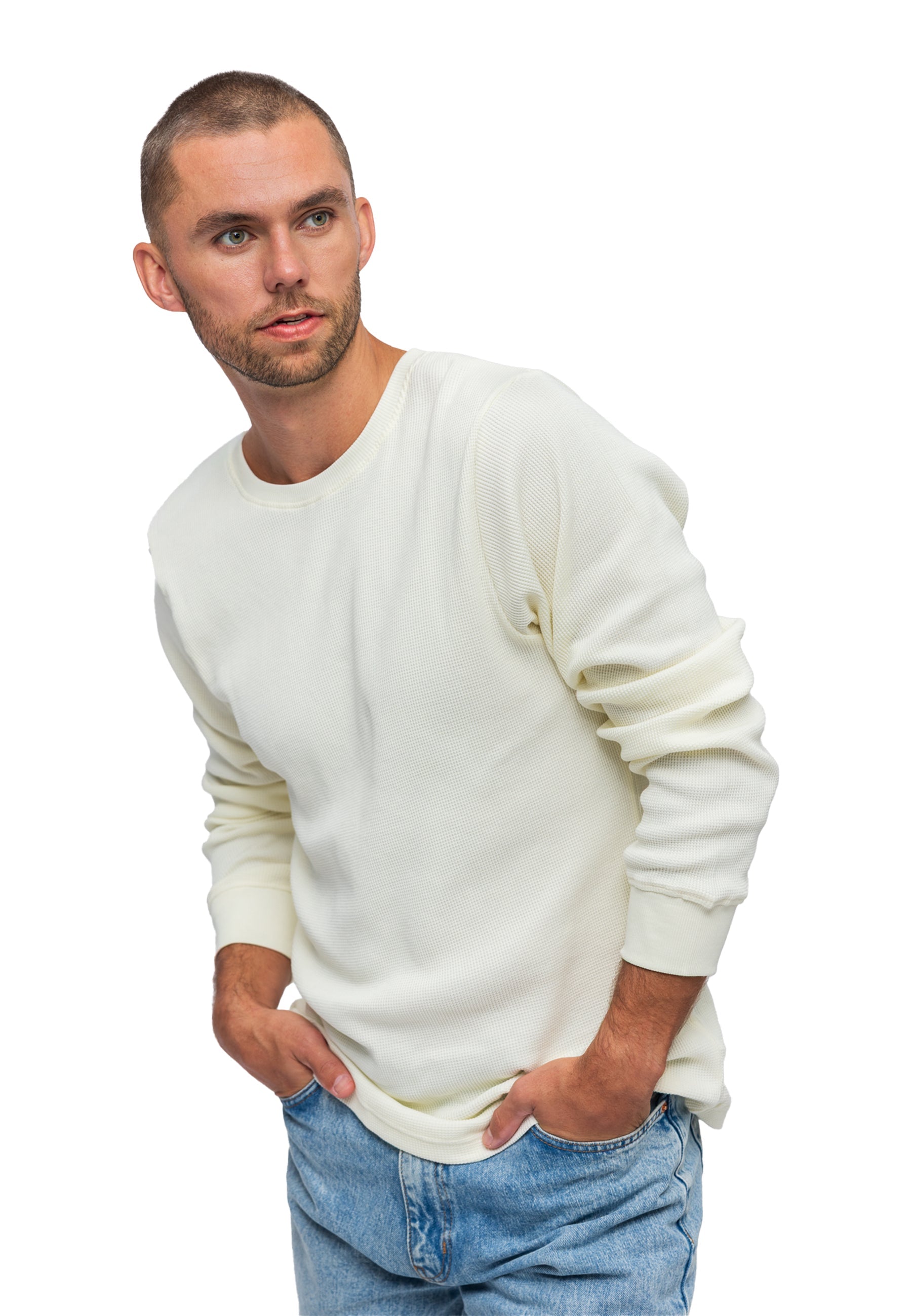 Herren Longsleeve Strickpullover Manuel