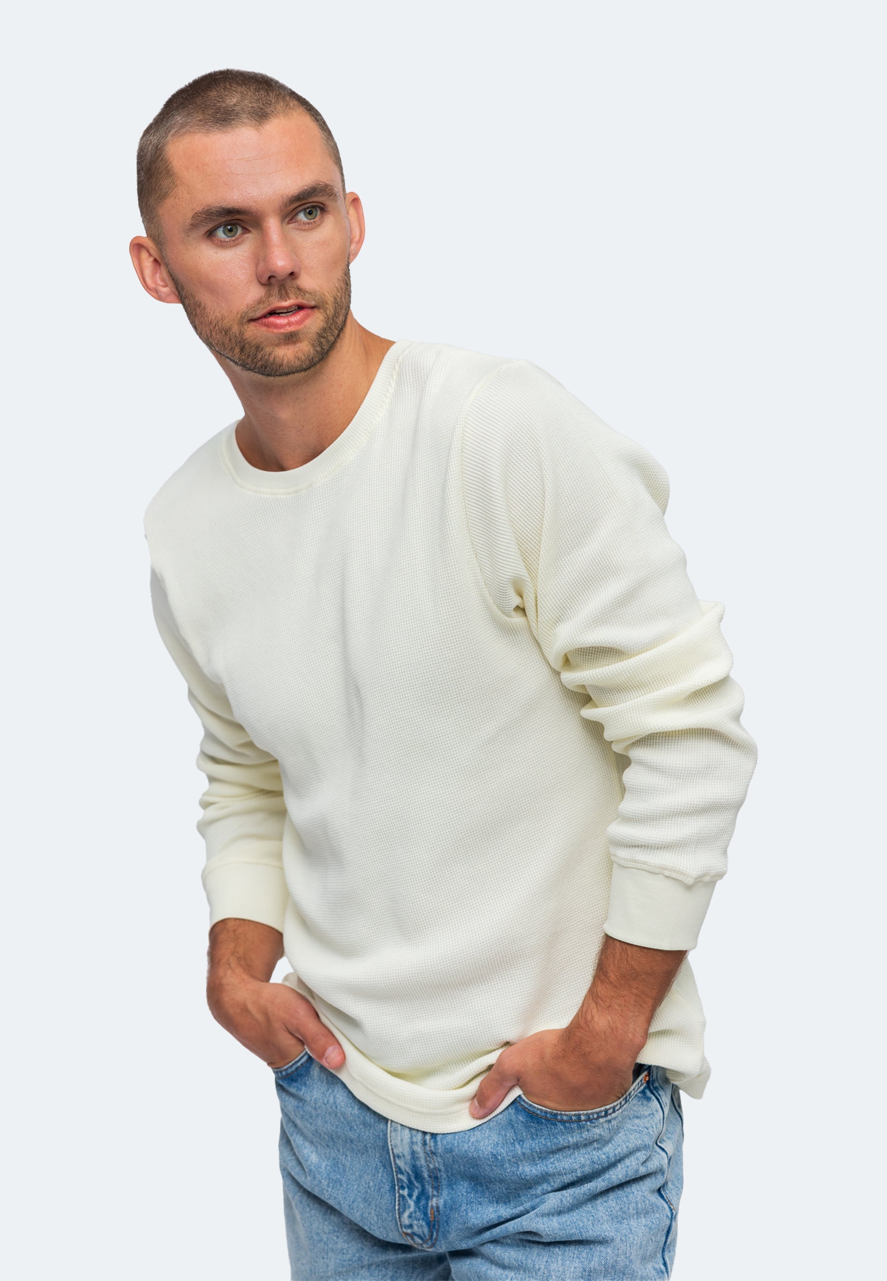 Herren Longsleeve Strickpullover Manuel